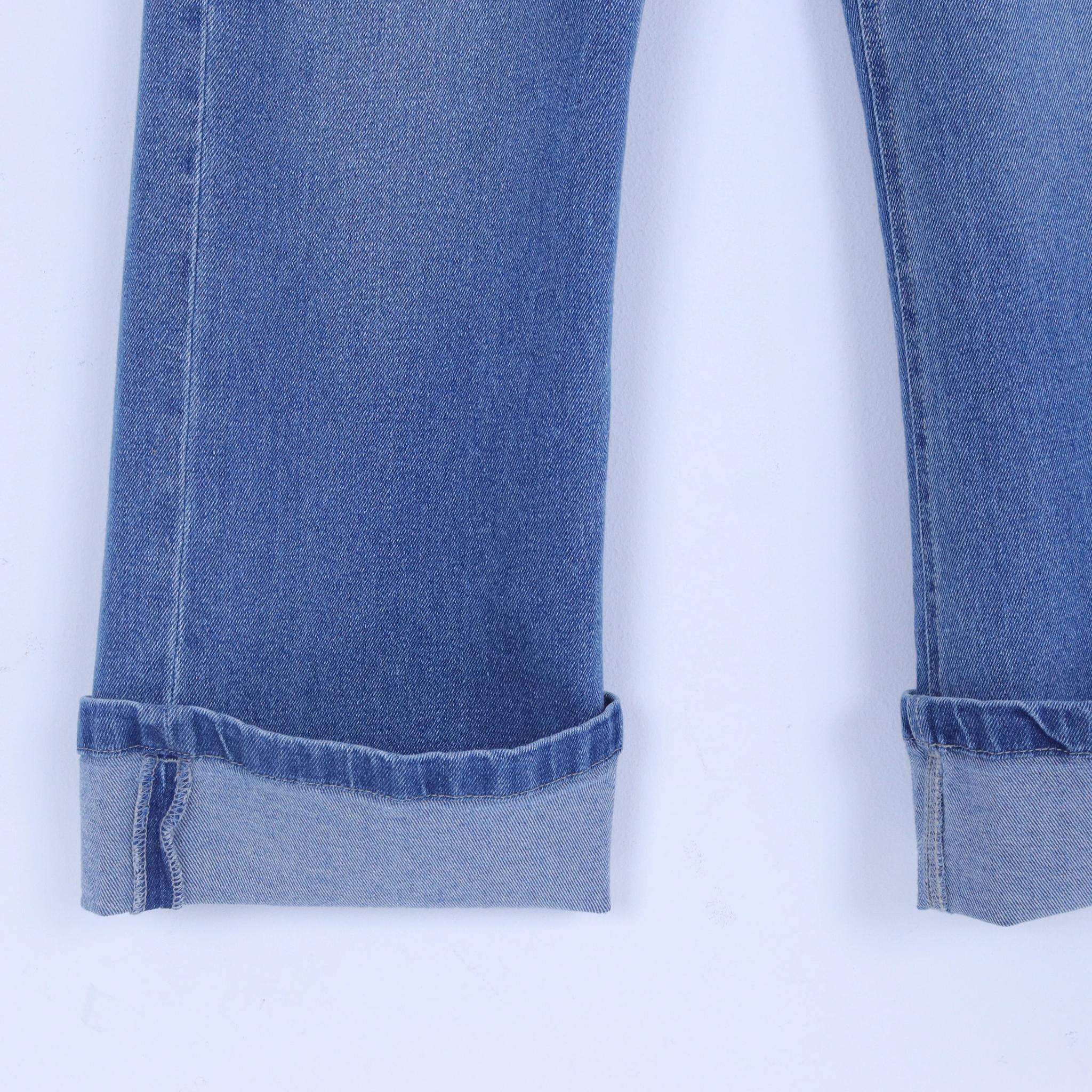 Women's High-Rise Straight-Leg Jeans with Cuffed Hem media preview 3