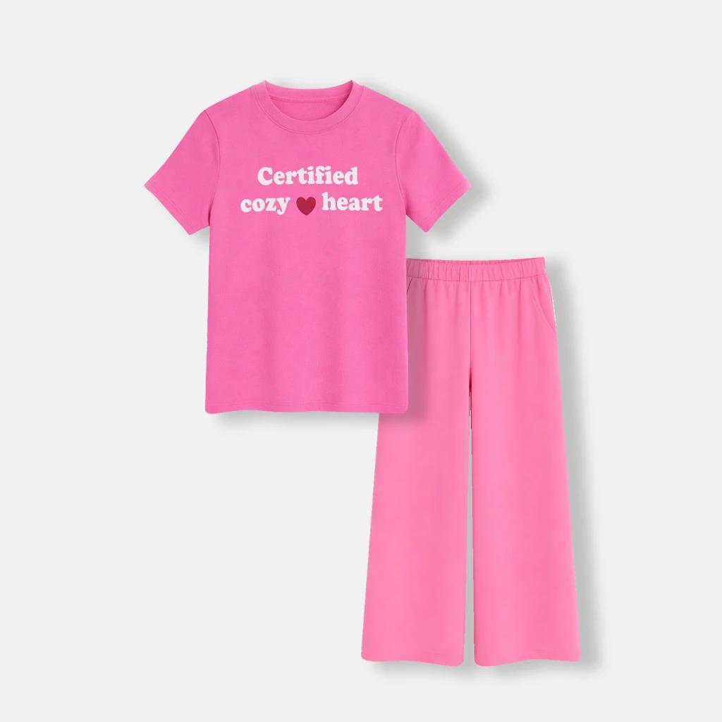  Girls' Statement Tee & Lounge Pant Set Thumbnail 1