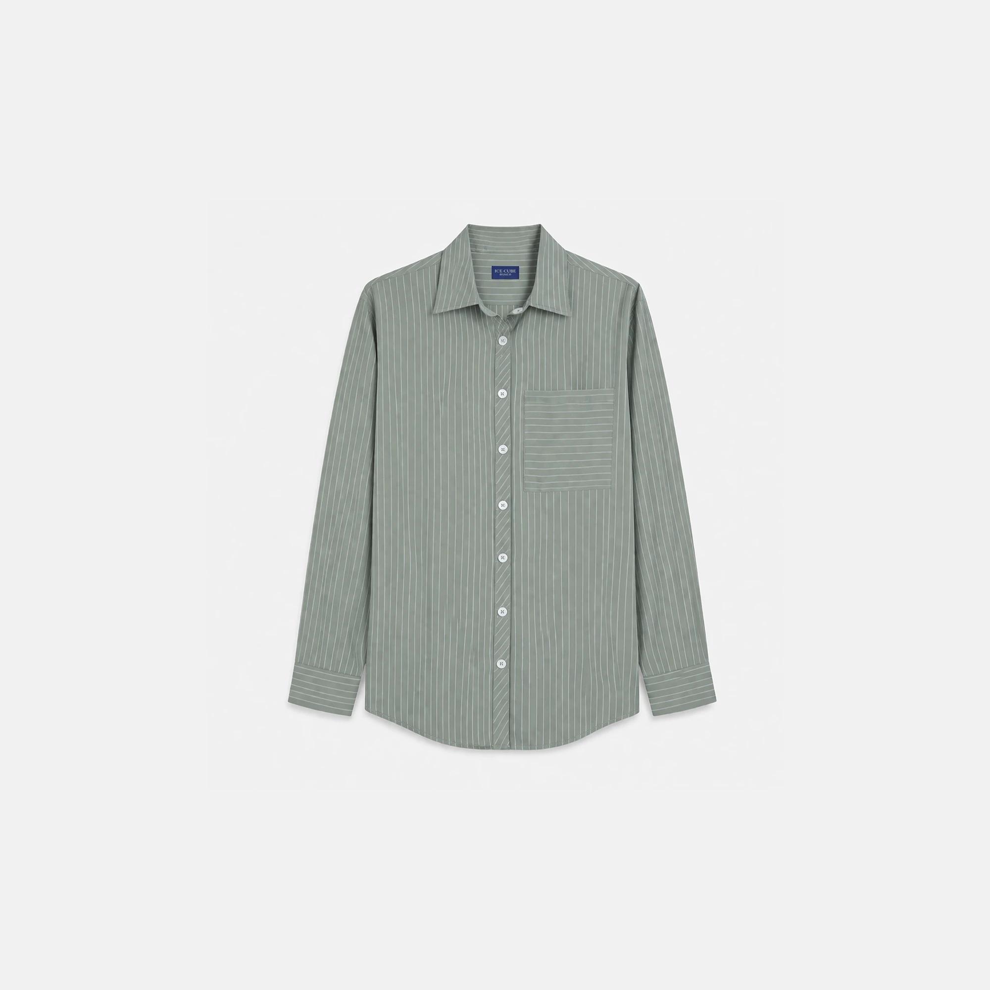 Women's striped shirt with pocket alternative product image