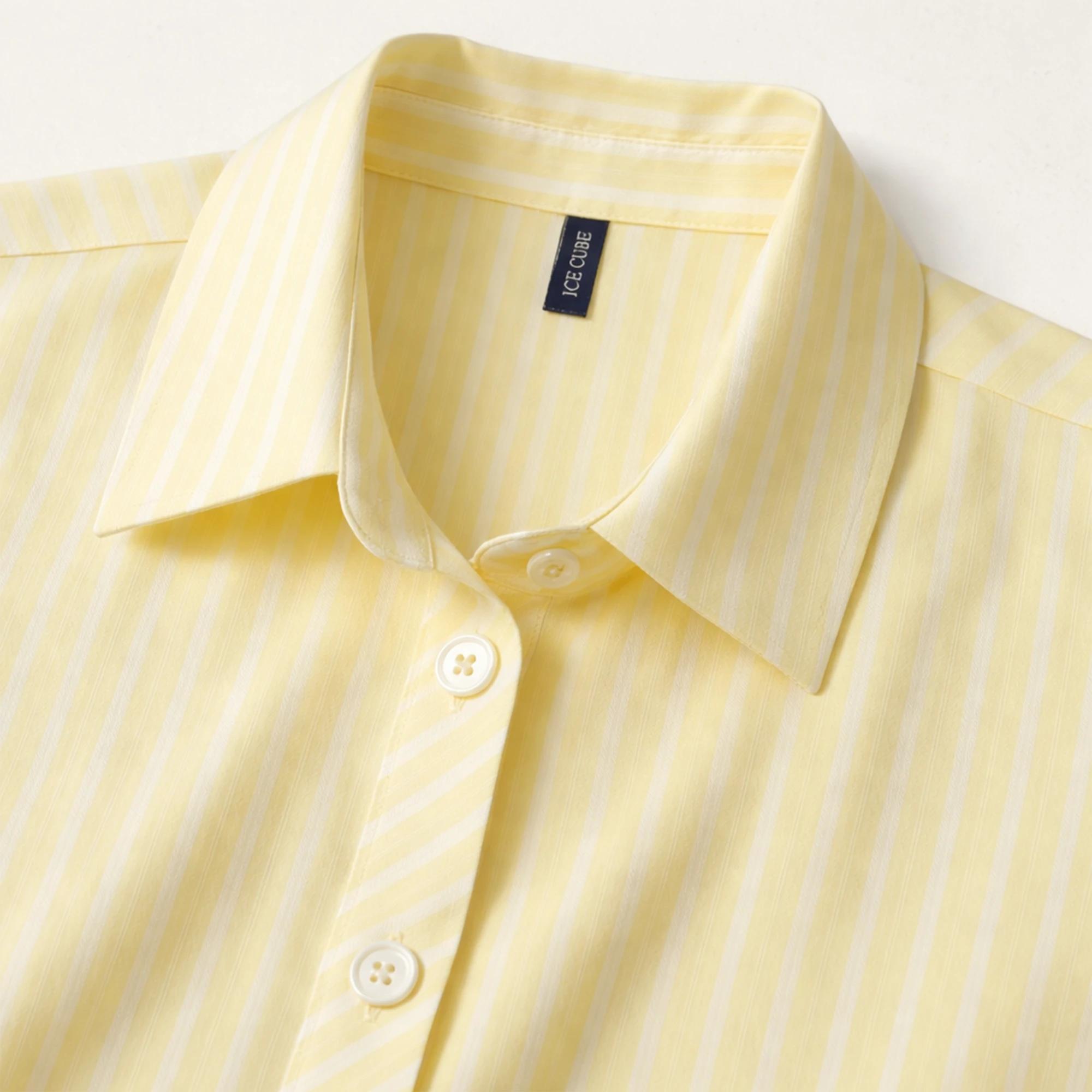 Women's striped shirt with hidden buttons Thumbnail 2