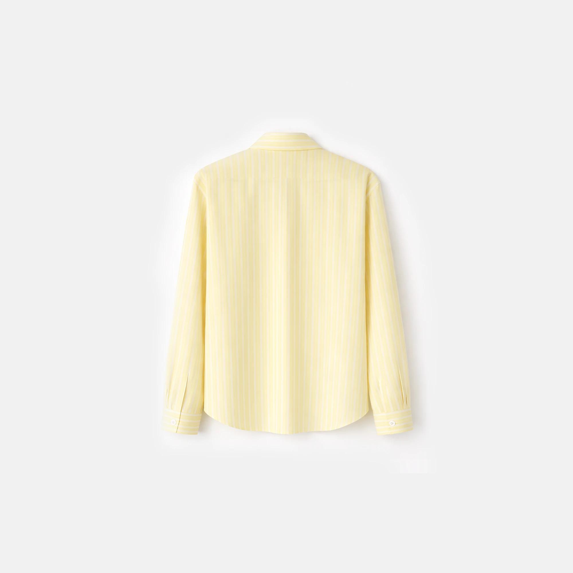 Women's striped shirt with hidden buttons media preview 3