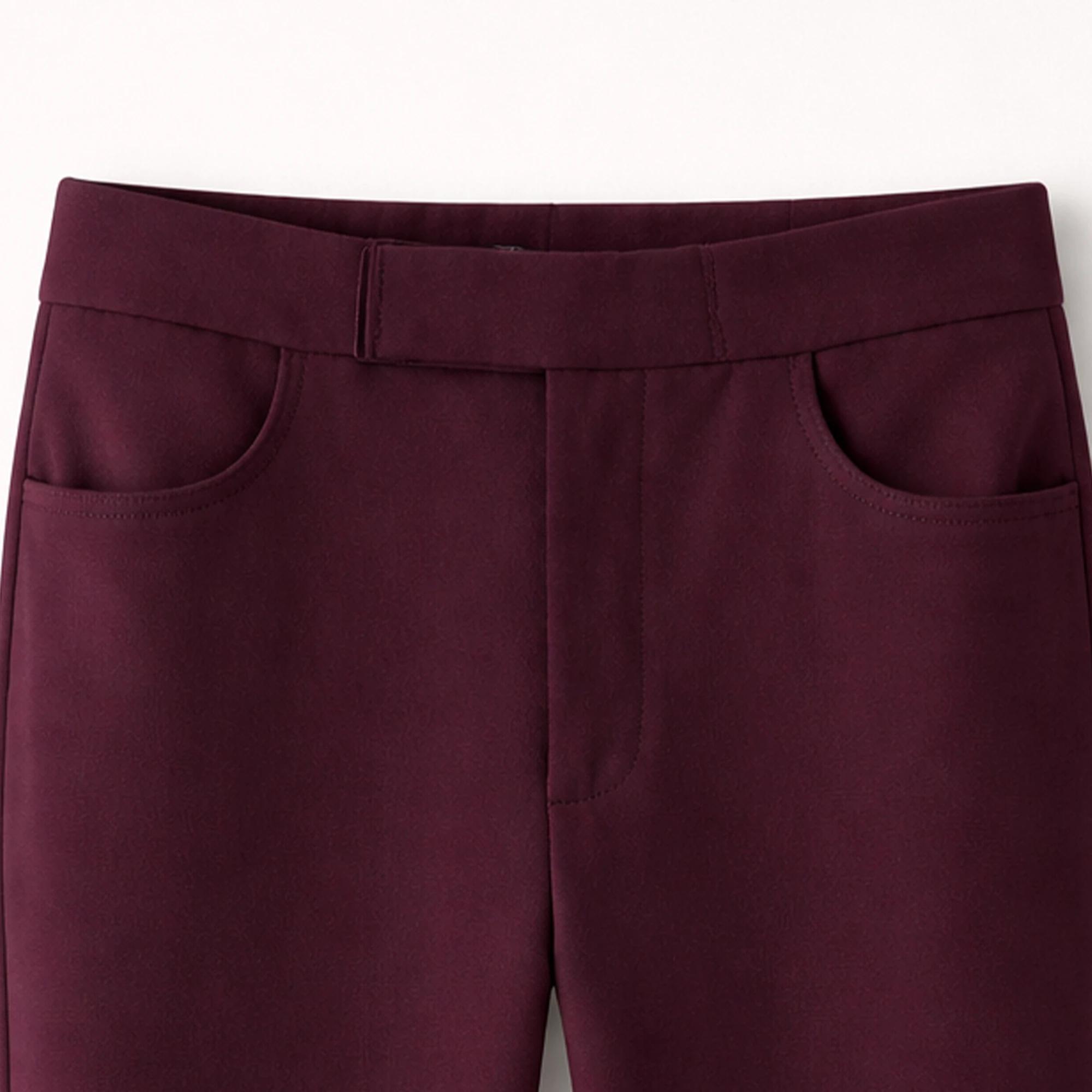 Girls' Straight Leg Stretch Dress Pants - Multiple Colors media preview 2
