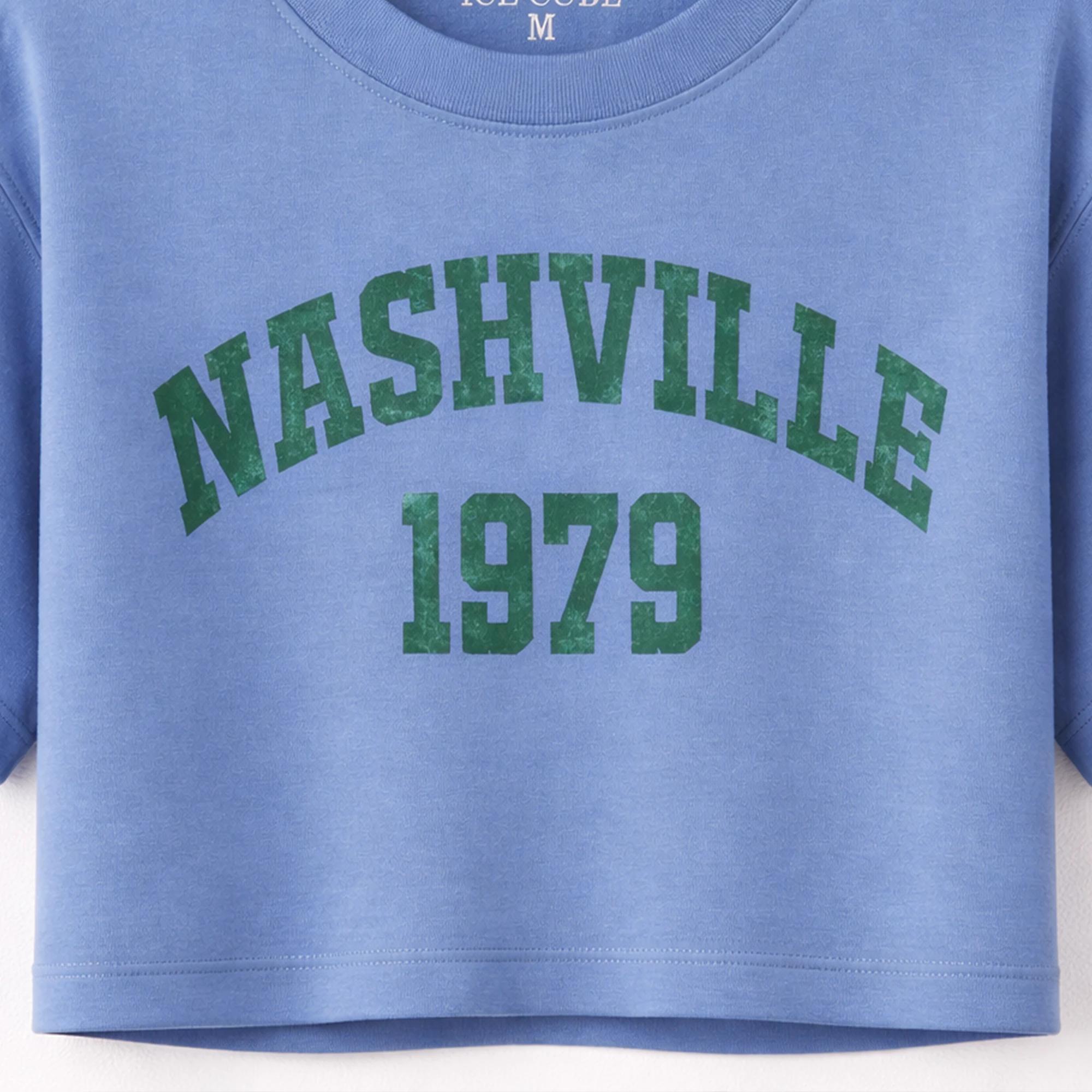 Girls' Trendy Nashville 1979 Graphic Short Sleeve Crop Set media preview 3