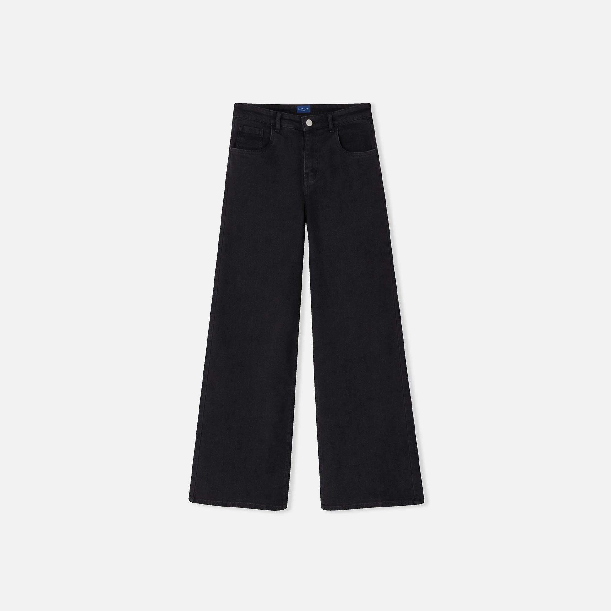 Women's wide-leg high-waisted jeans Thumbnail 1