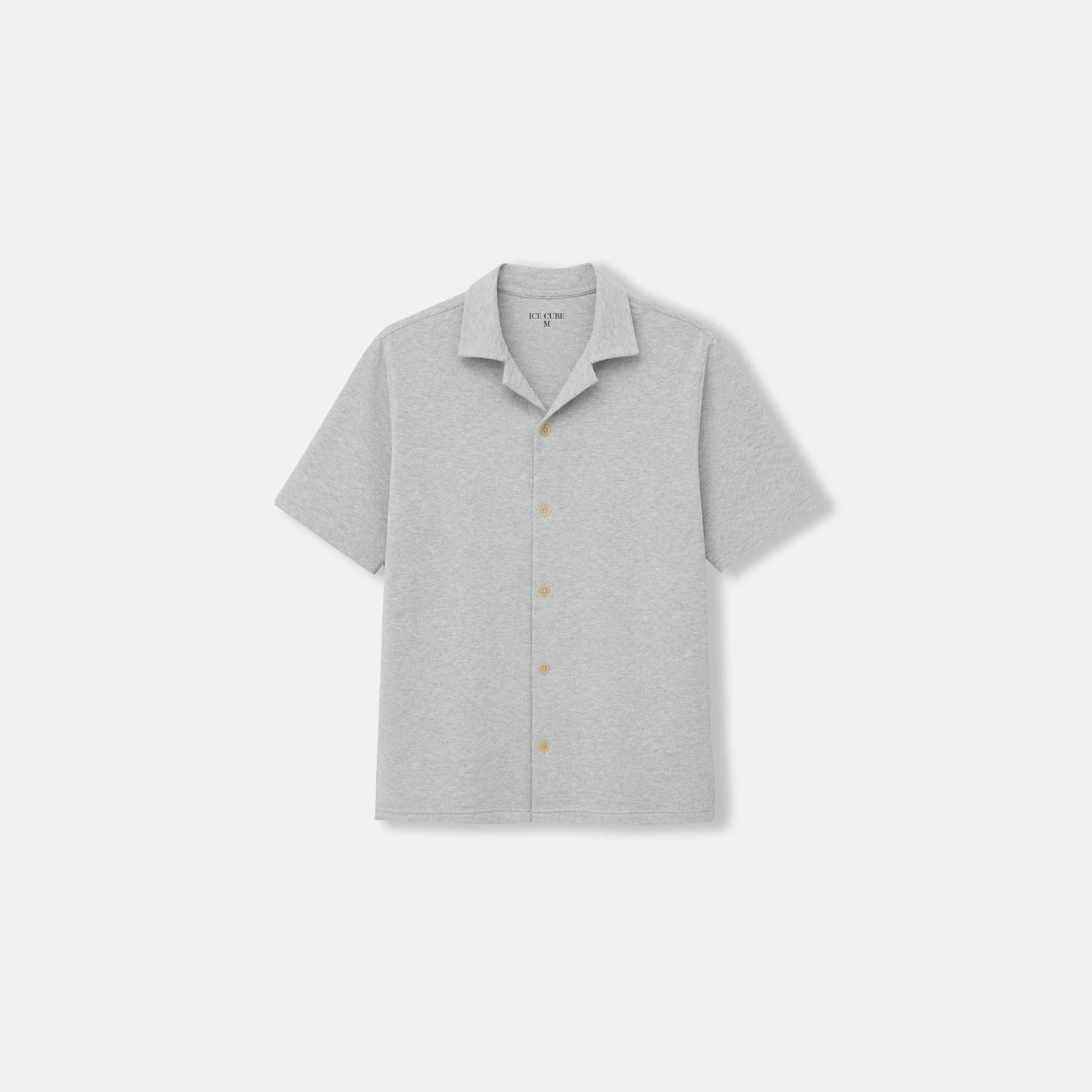 Men's short-sleeved shirt with an open collar alternative product image