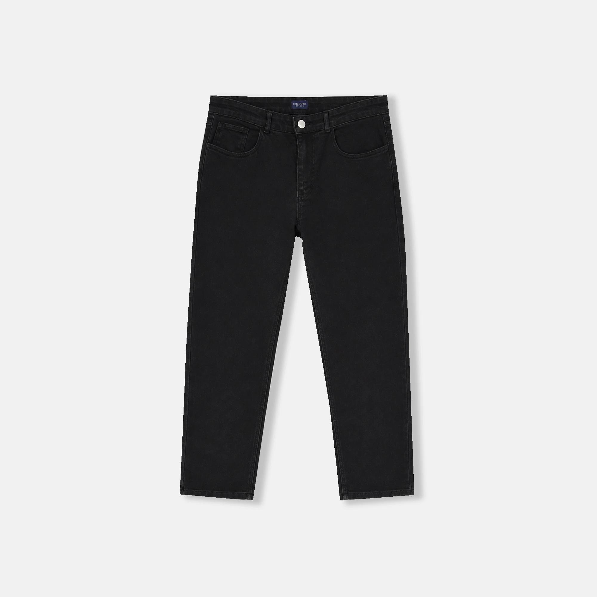 Men's black straight-leg jeans alternative product image