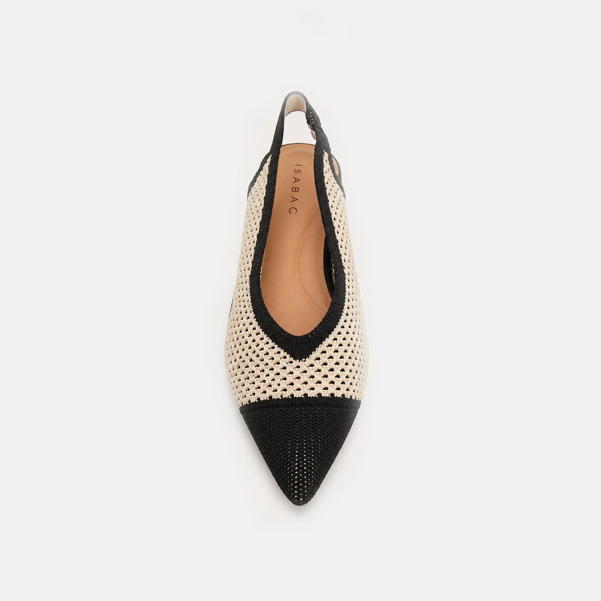 TWO-TONE HIGH-HEELED SHOE MADE OF KNITTED MESH FABRIC media preview 2