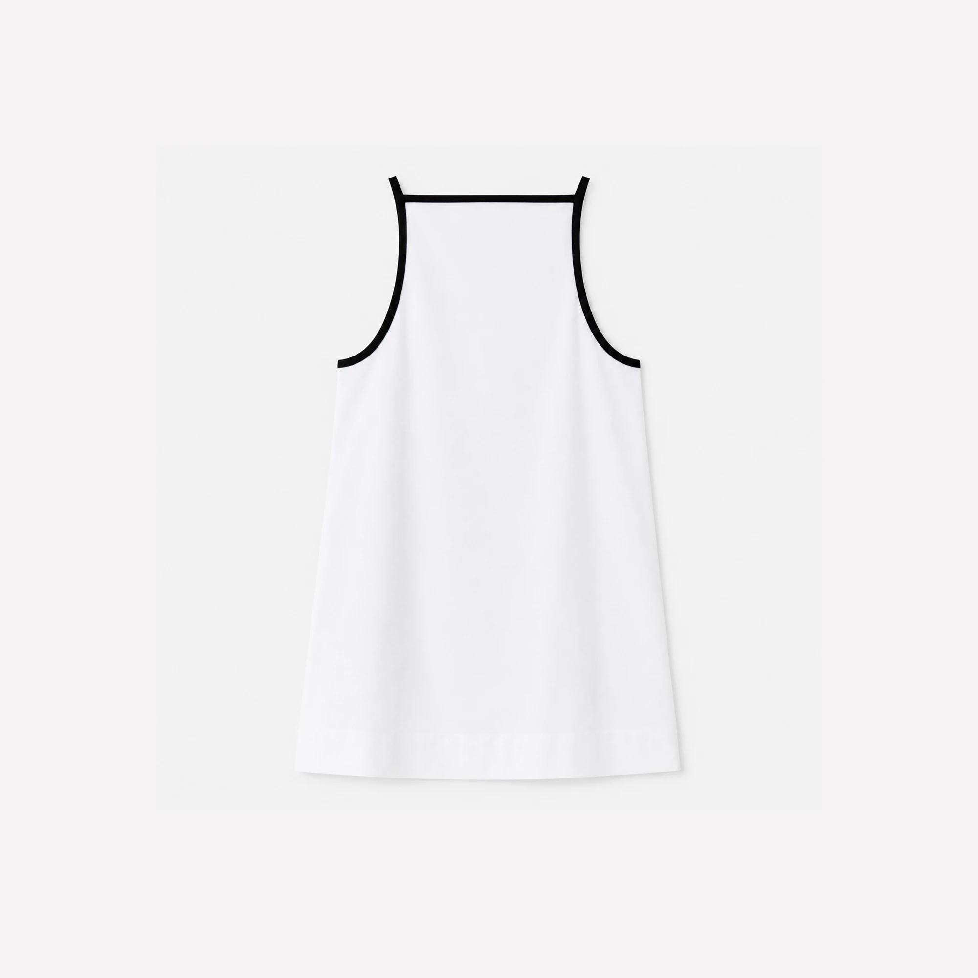 Girls' Bow-Embellished Cotton Trapeze Dress media preview 4