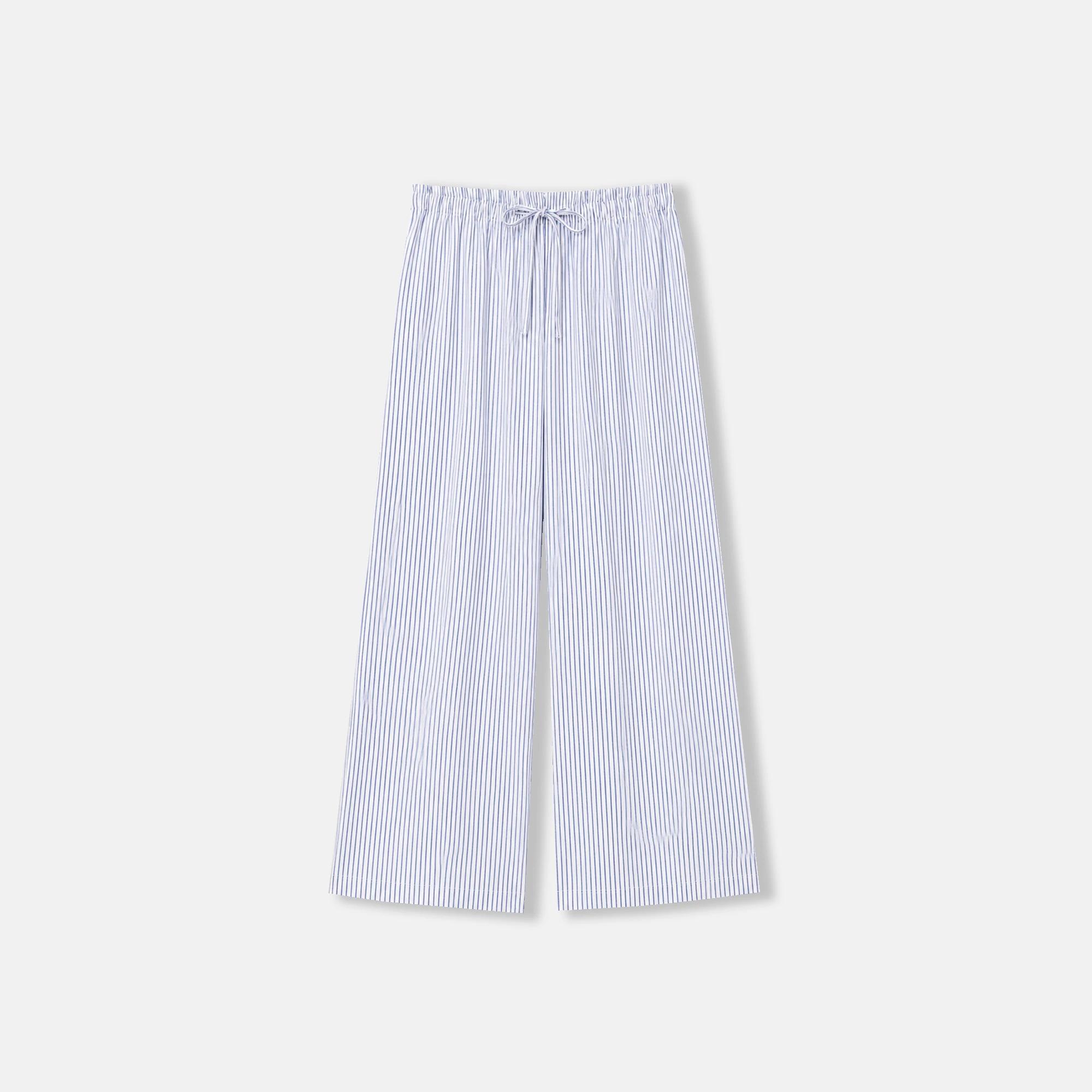 Women's Pinstripe Wide-Leg Blend Pants Thumbnail 2