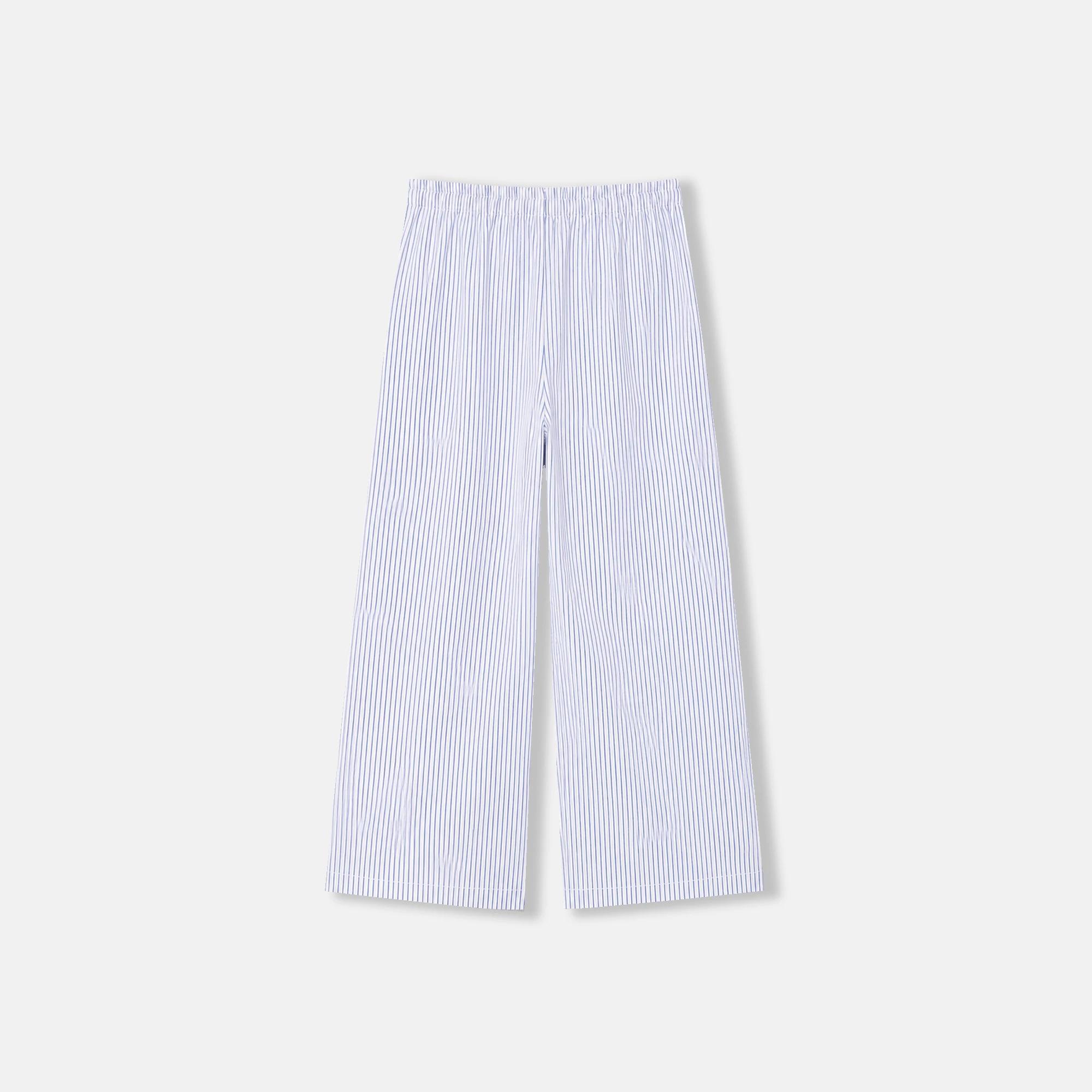 Women's Pinstripe Wide-Leg Blend Pants media preview 4