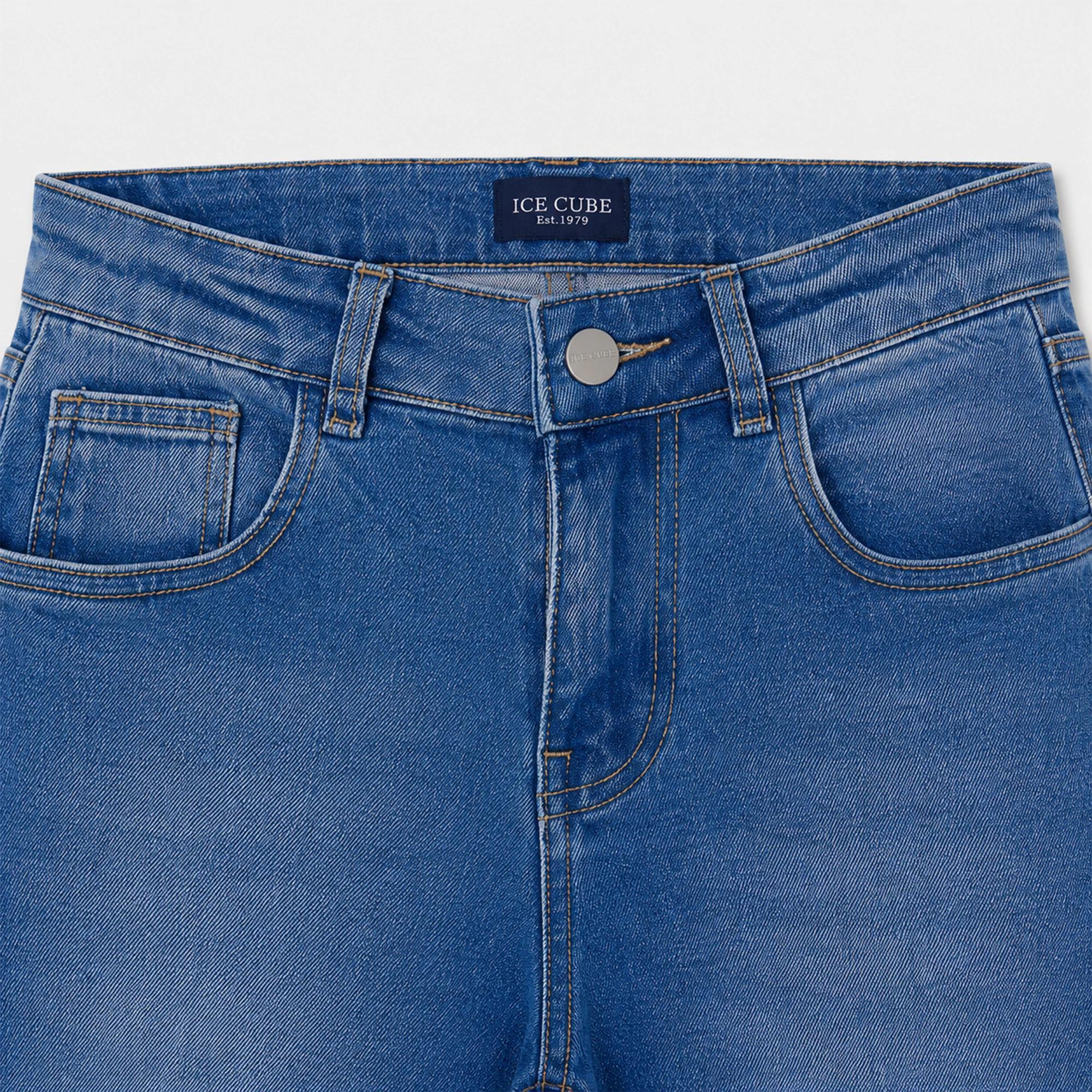 Girls' Wide-Leg Stretch Denim Jeans media preview 2