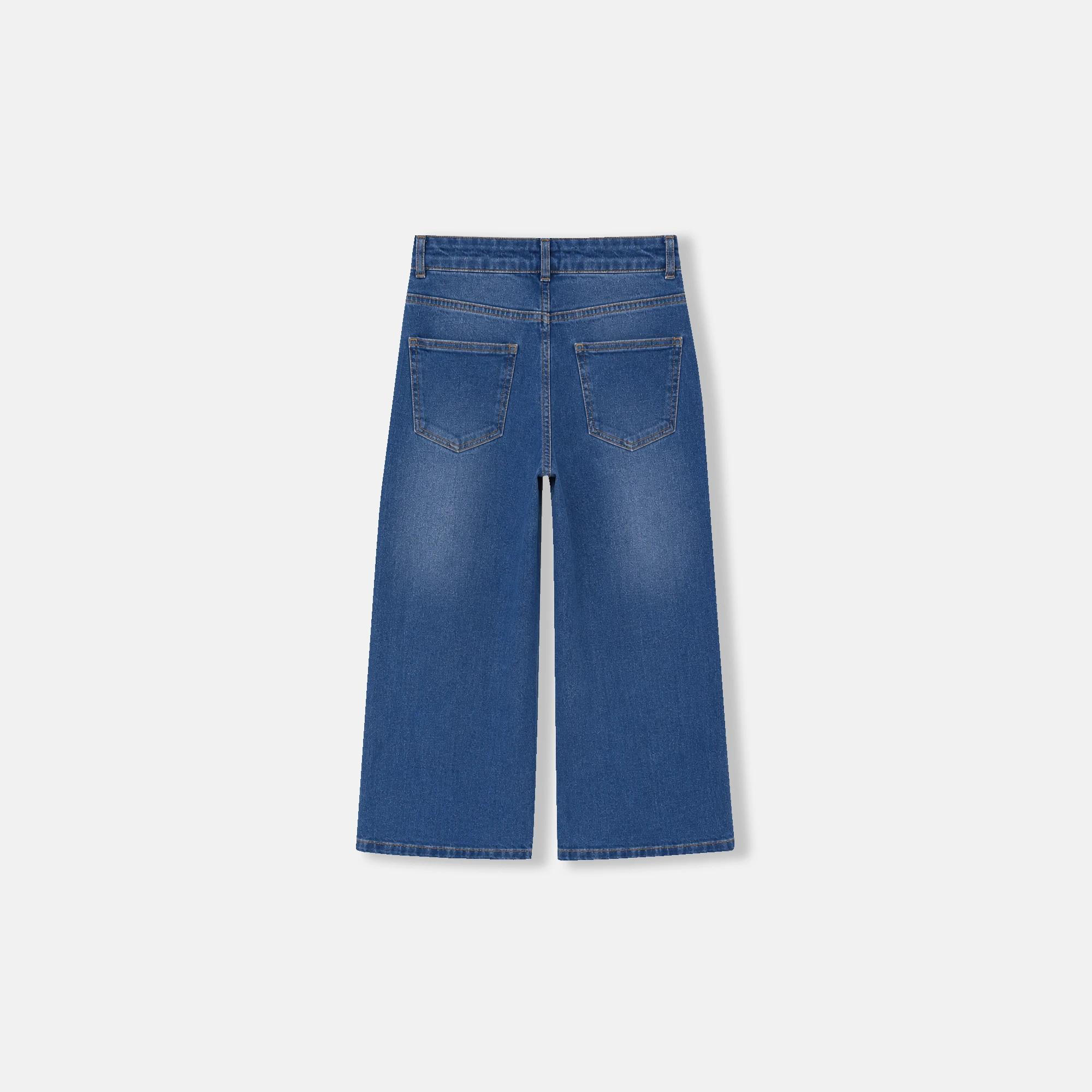 Girls' Wide-Leg Stretch Denim Jeans media preview 3