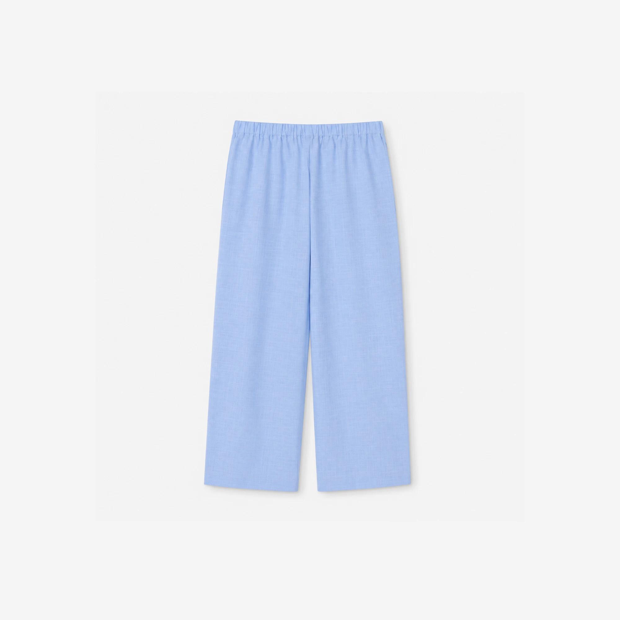 Girls' Wide-Leg Cotton Pants with Elastic Waist media preview 3