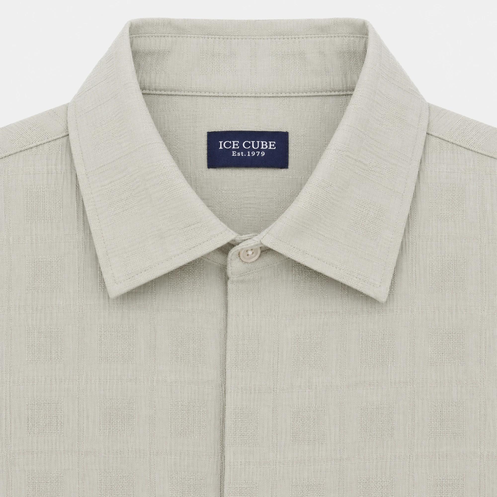 Men's Camp Collar Textured Casual Shirt media preview 2