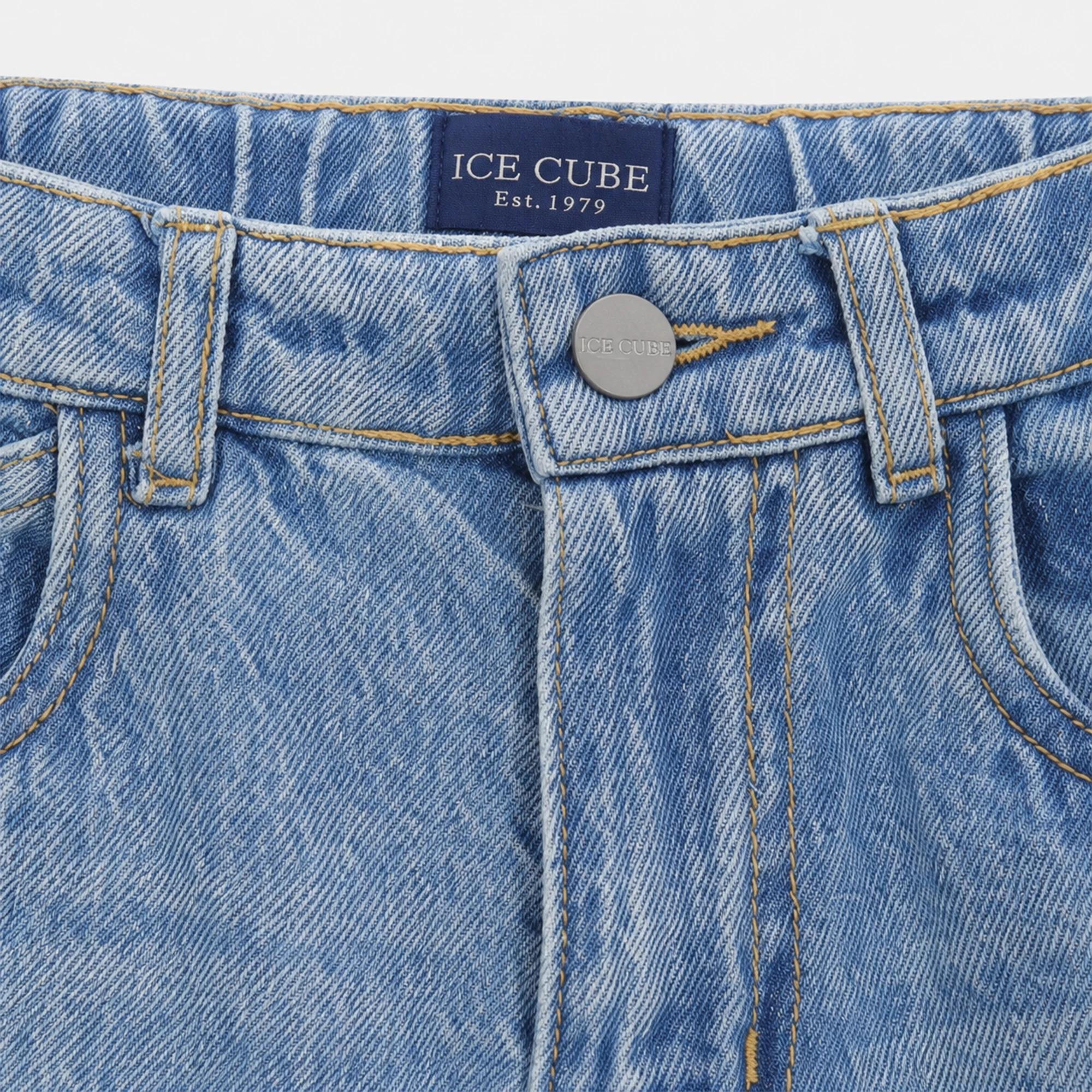 Boys Light Wash Distressed Denim Bermuda Shorts media preview 3