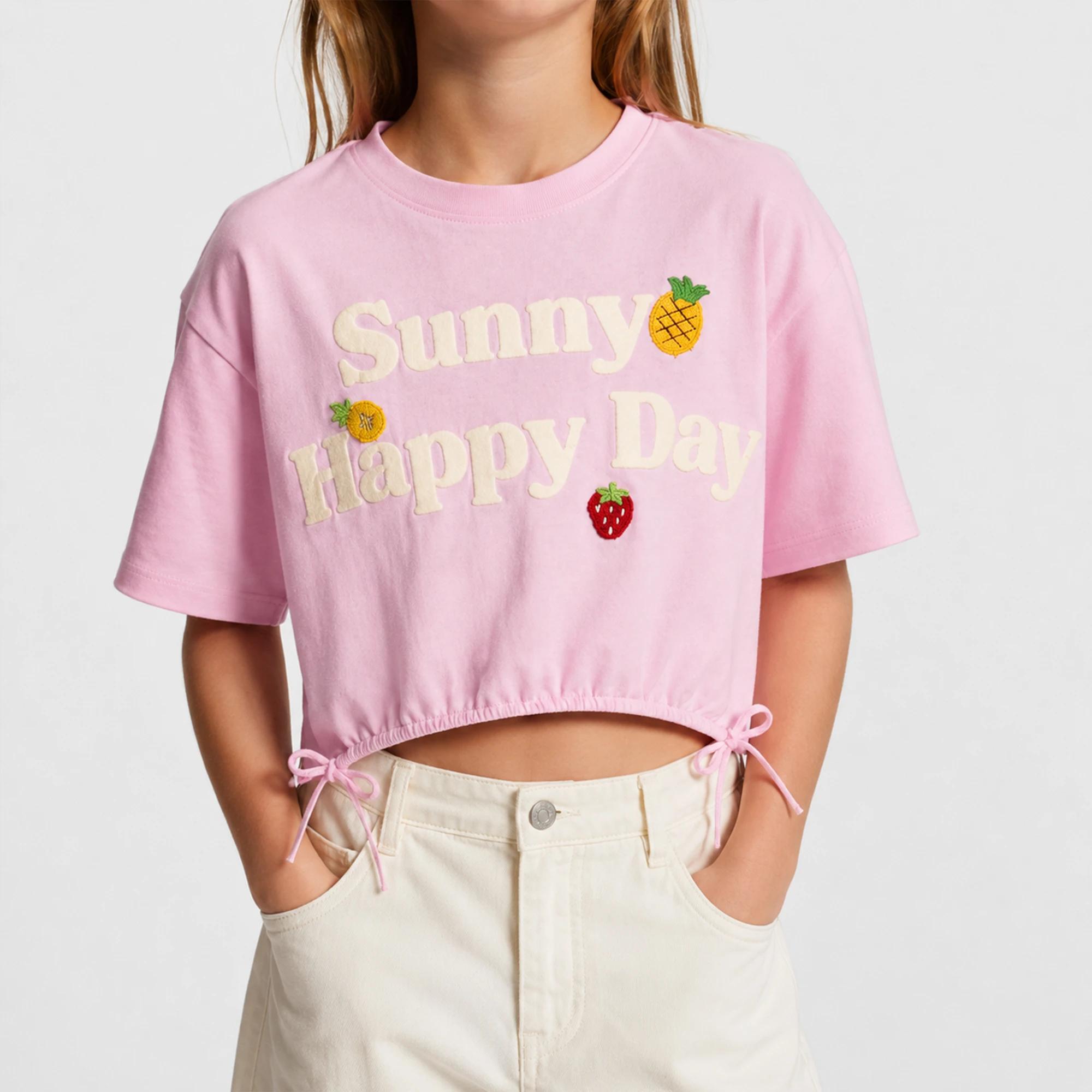 Girls' Cinch-Side Graphic Crop T-Shirt Thumbnail 1