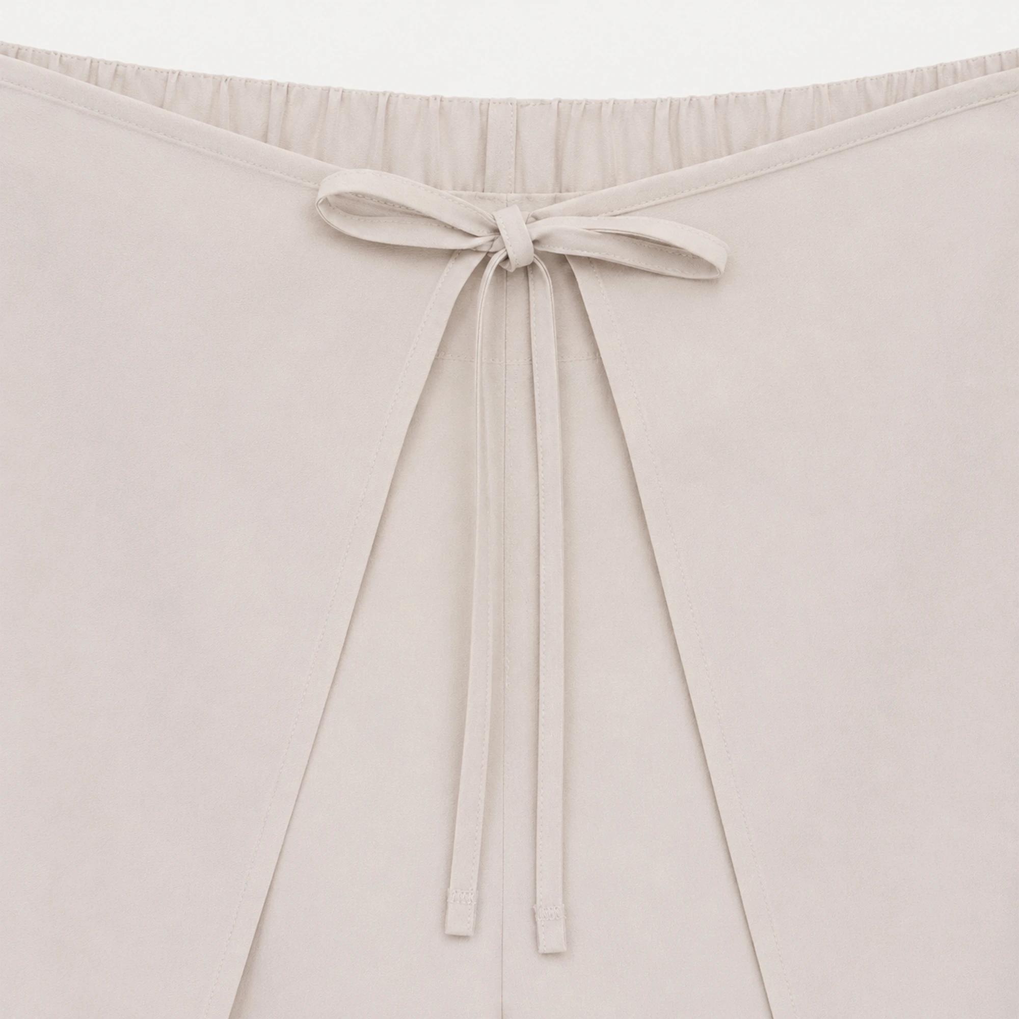 Women's Overlap Wide-Leg Wrap Pants media preview 2