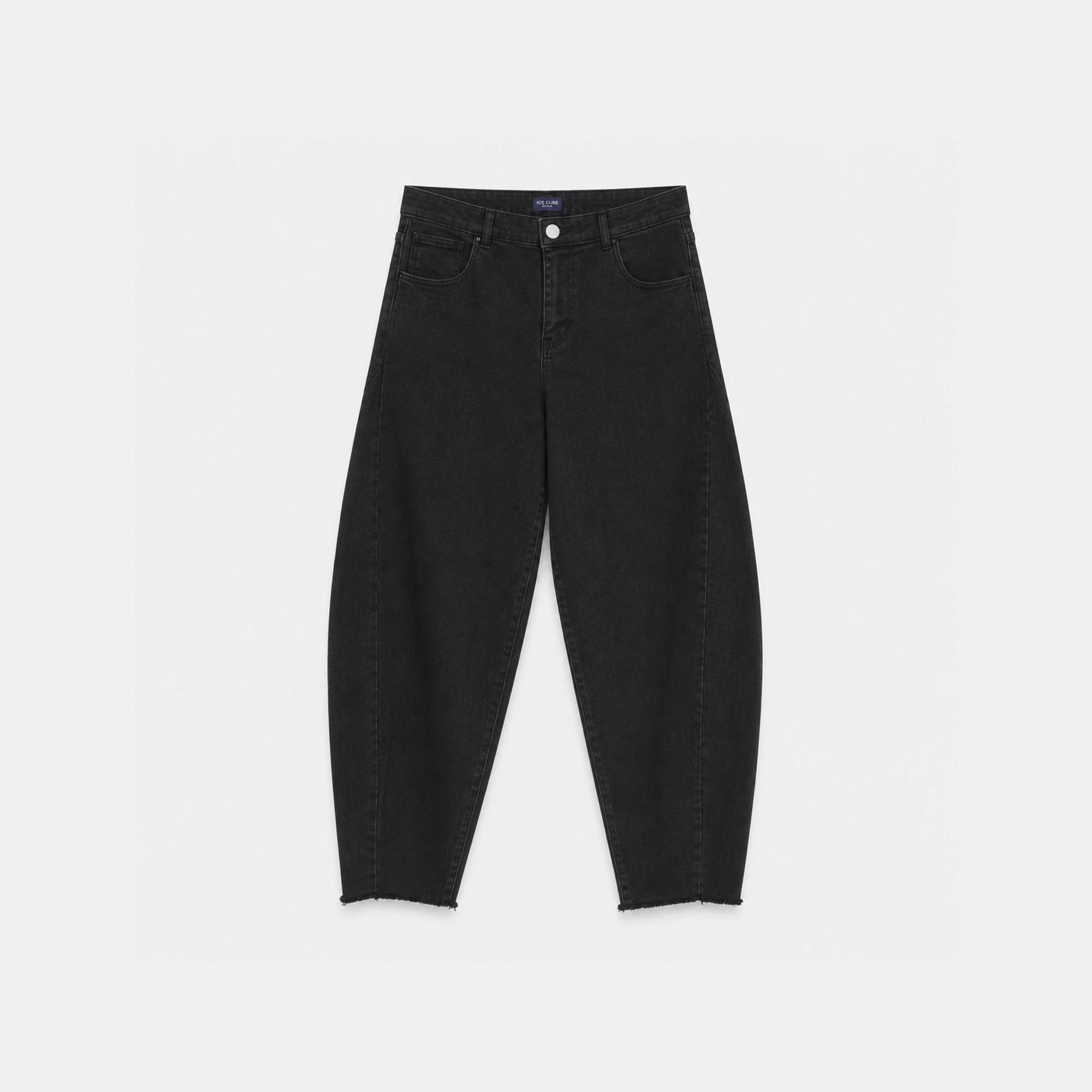 Women's High-Waisted Barrel Leg Jeans media preview 2