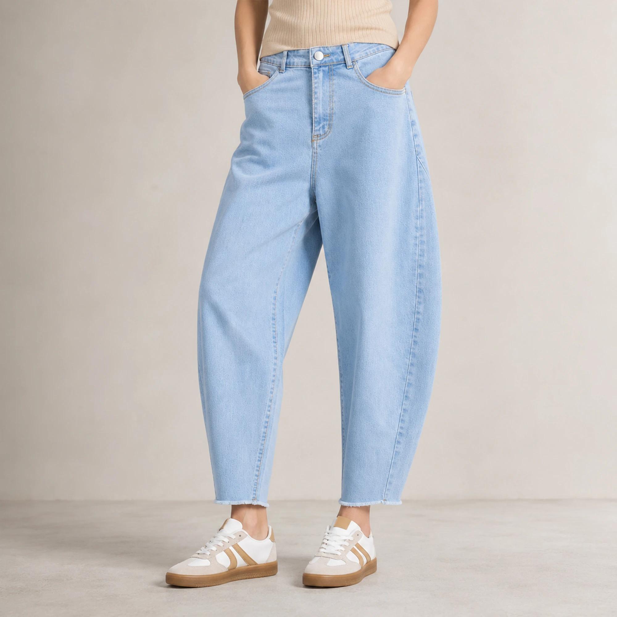 Women's High-Waisted Barrel Leg Jeans alternative product image