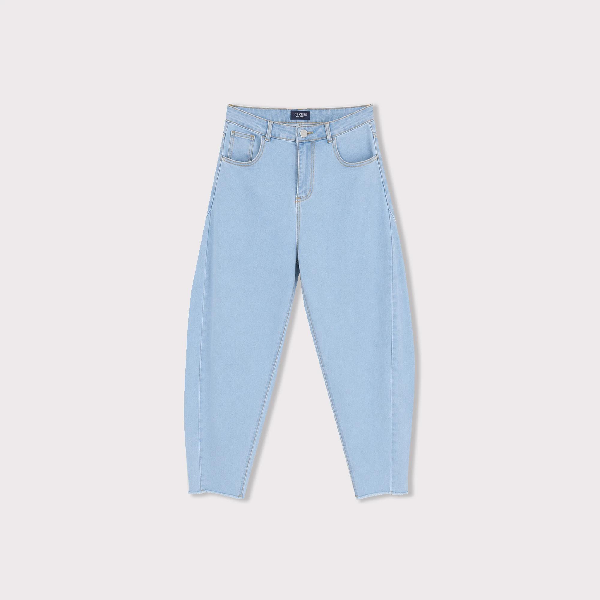 Women's High-Waisted Barrel Leg Jeans Thumbnail 2