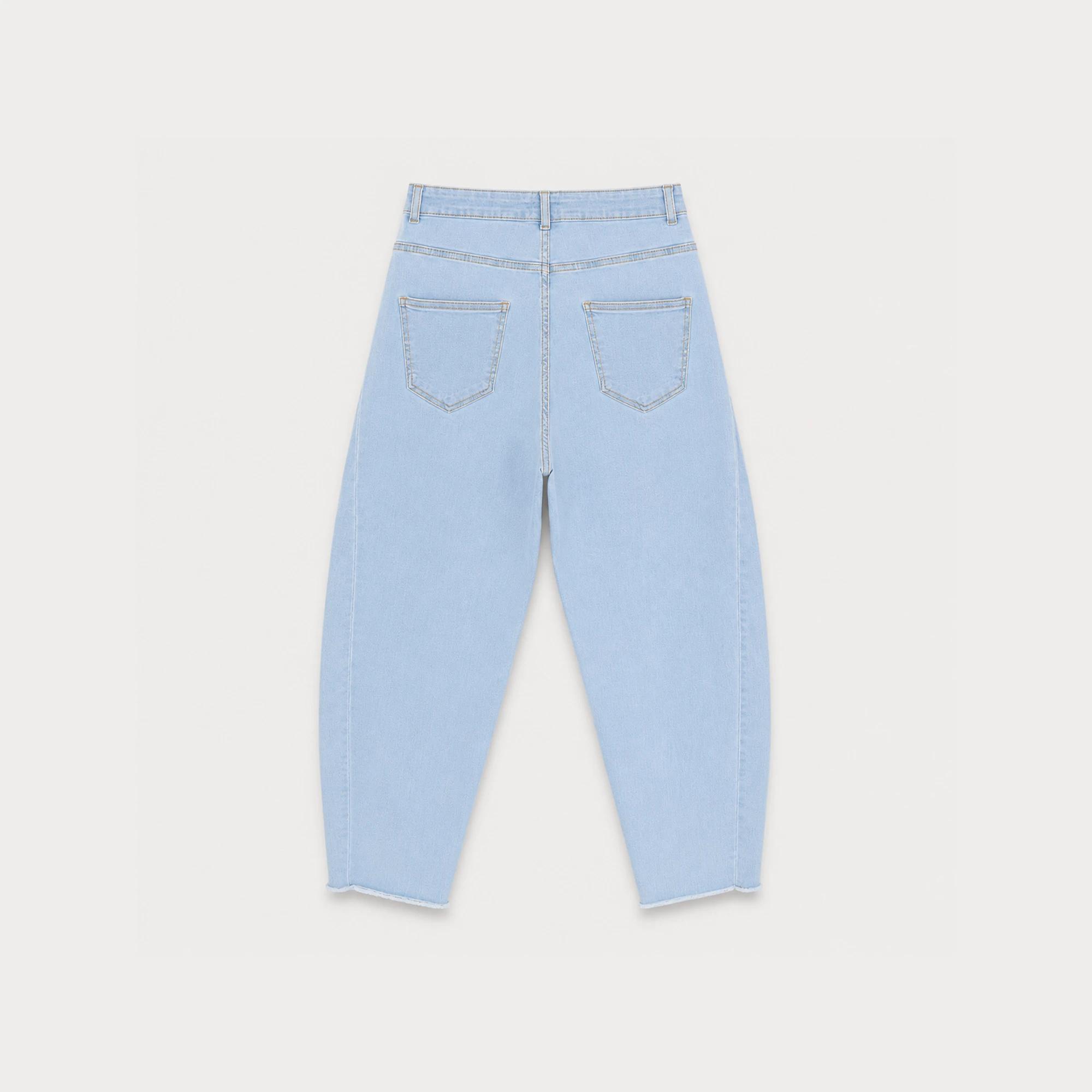 Women's High-Waisted Barrel Leg Jeans media preview 4