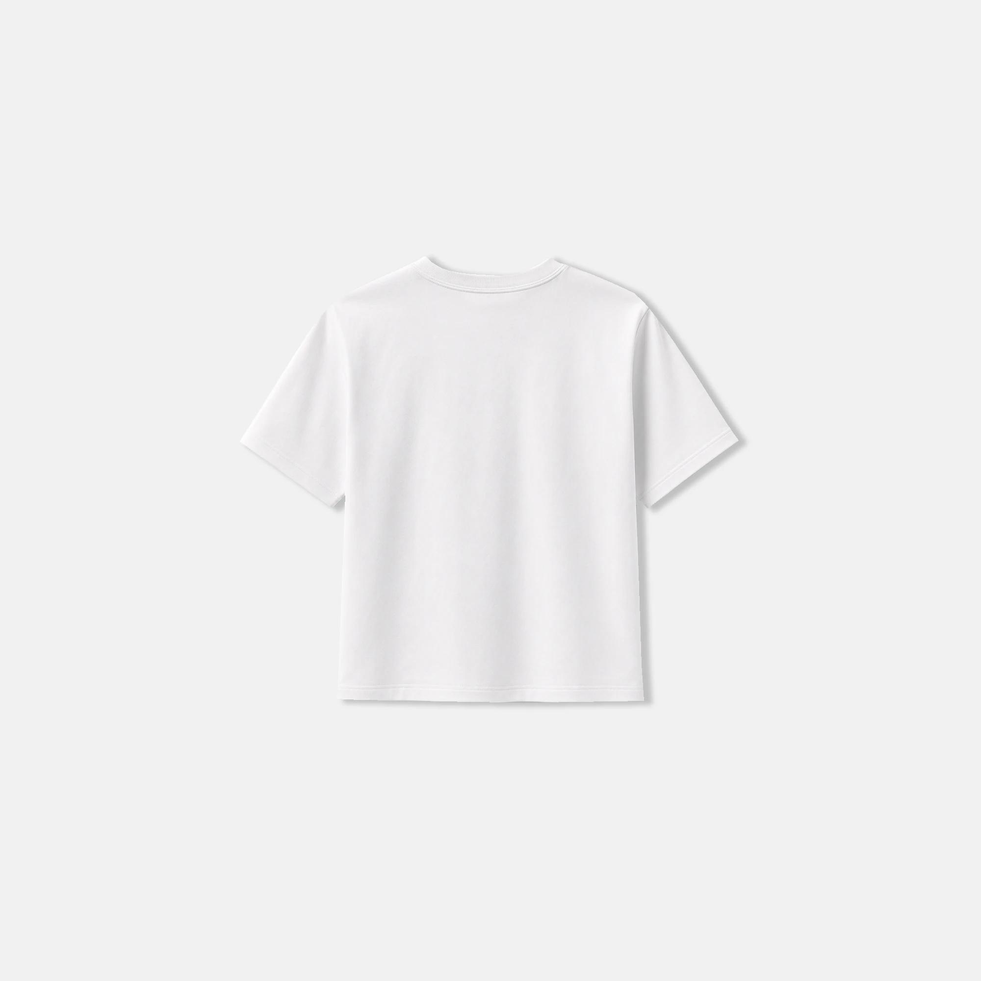 Girls' cropped t-shirt with print media preview 4