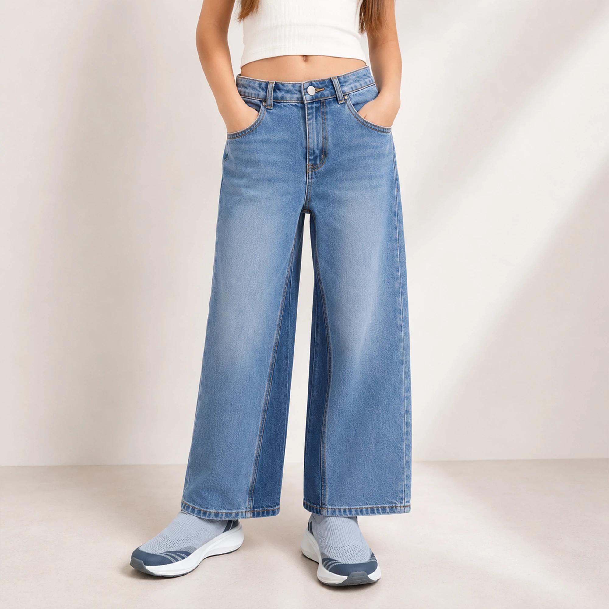 wide-leg jeans for girls Thumbnail 1