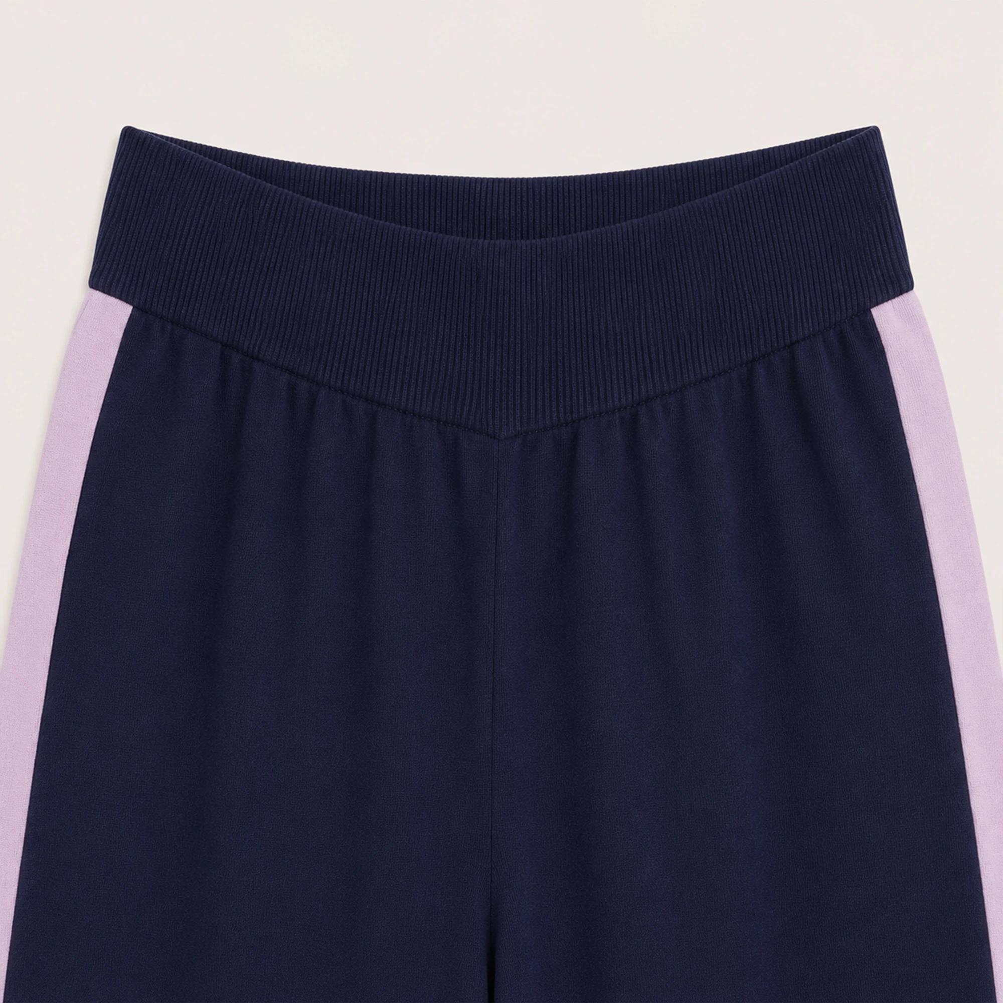 WOMEN'S WIDE-LEG KNIT LOUNGE PANTS WITH SIDE STRIPE Thumbnail 3