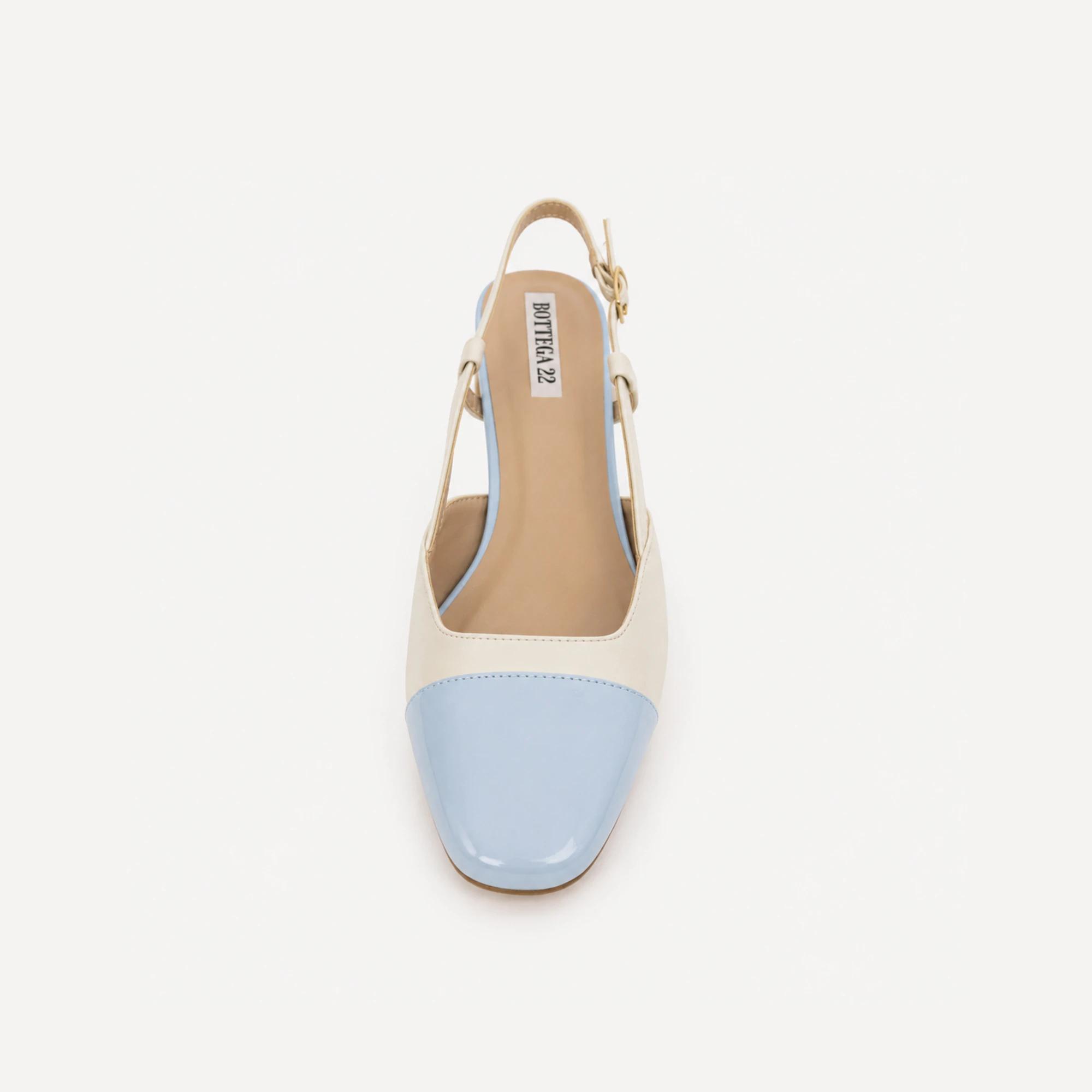 WOMEN'S TWO-TONE BLOCK HEEL SLINGBACK PUMPS Thumbnail 2