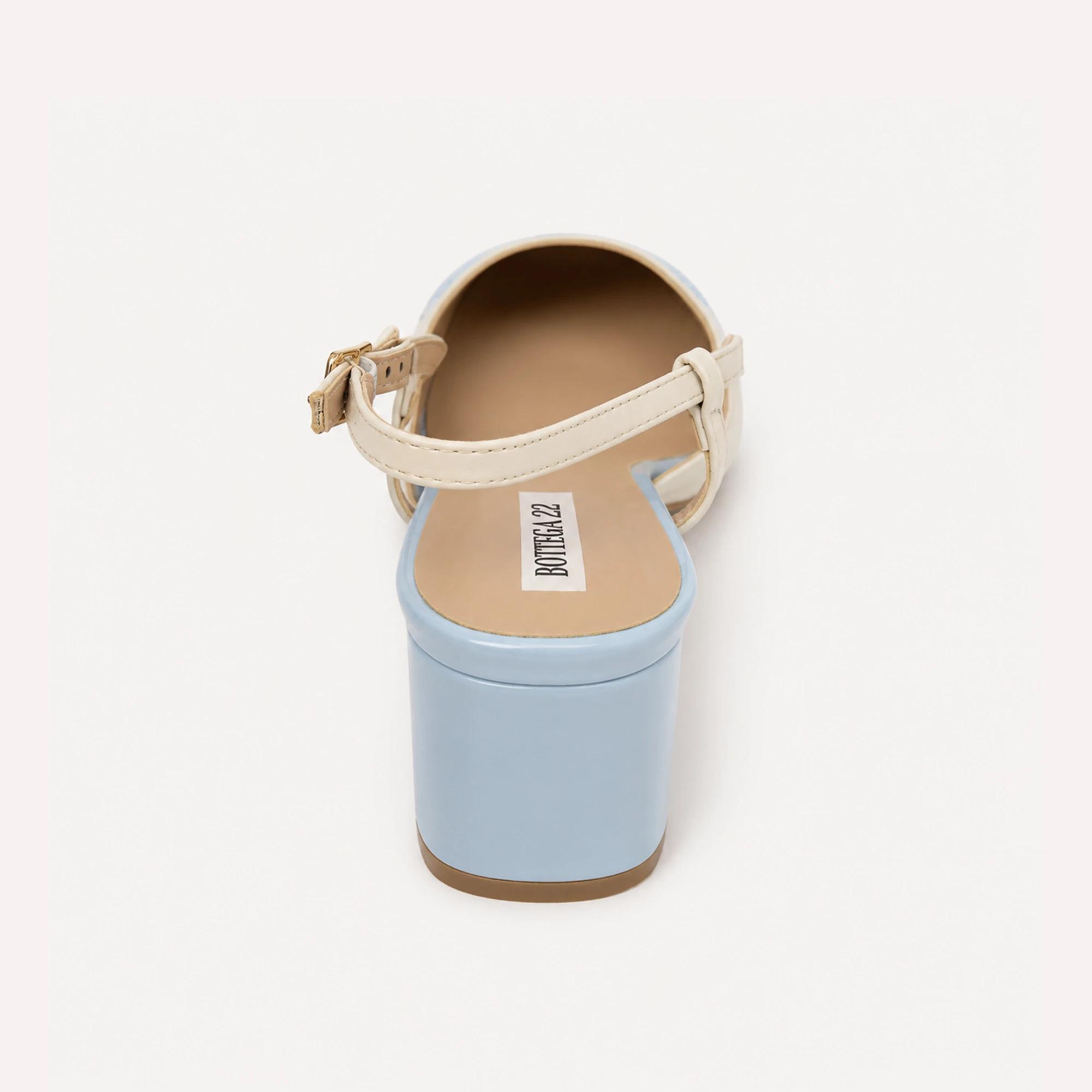 WOMEN'S TWO-TONE BLOCK HEEL SLINGBACK PUMPS media preview 4