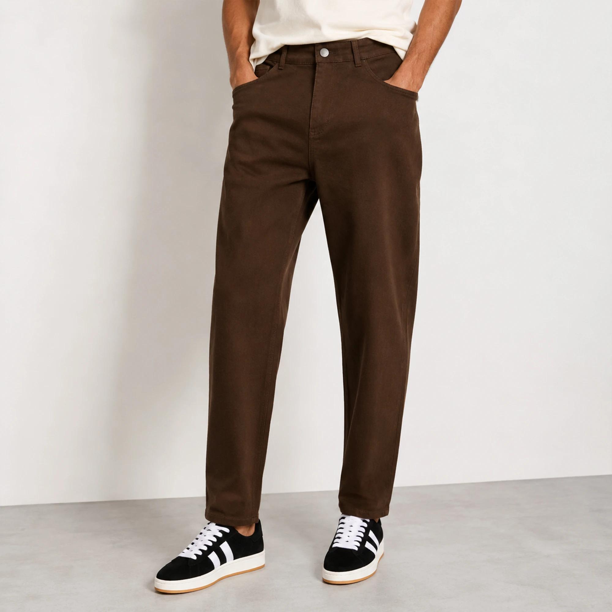 MEN'S COTTON CHINO PANTS - REGULAR FIT - STRETCH CASUAL TROUSERS Thumbnail 1