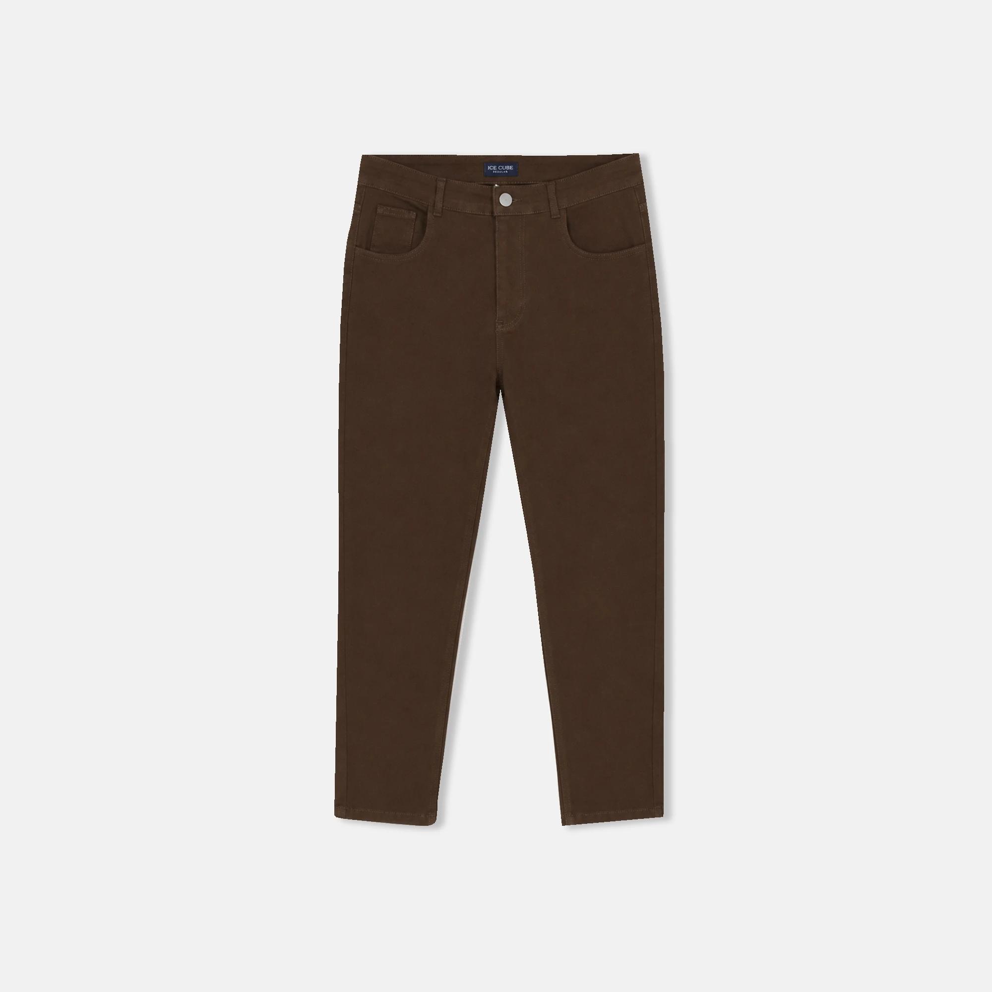 MEN'S COTTON CHINO PANTS - REGULAR FIT - STRETCH CASUAL TROUSERS media preview 2