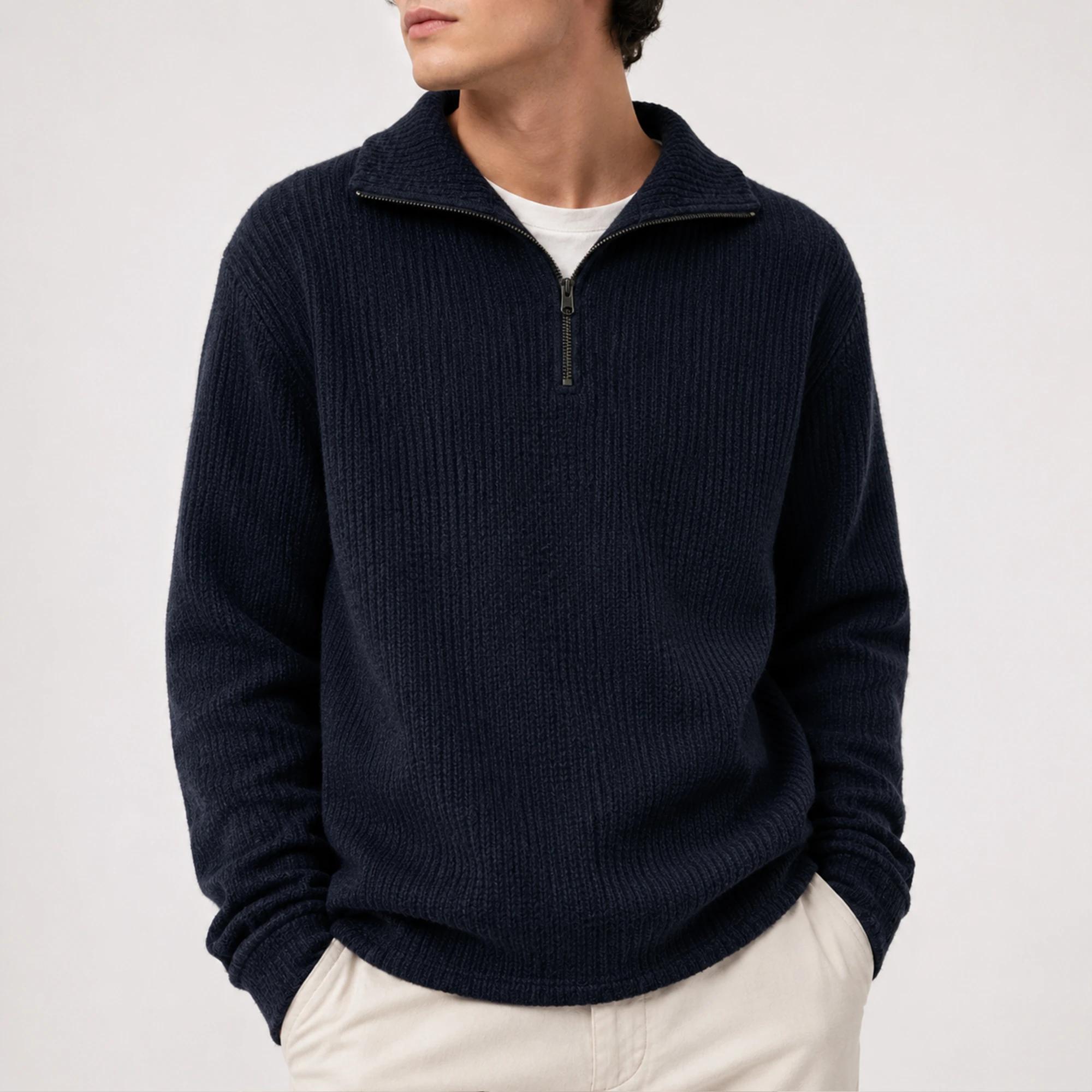 MEN'S TEXTURED QUARTER-ZIP SWEATSHIRT Thumbnail 1