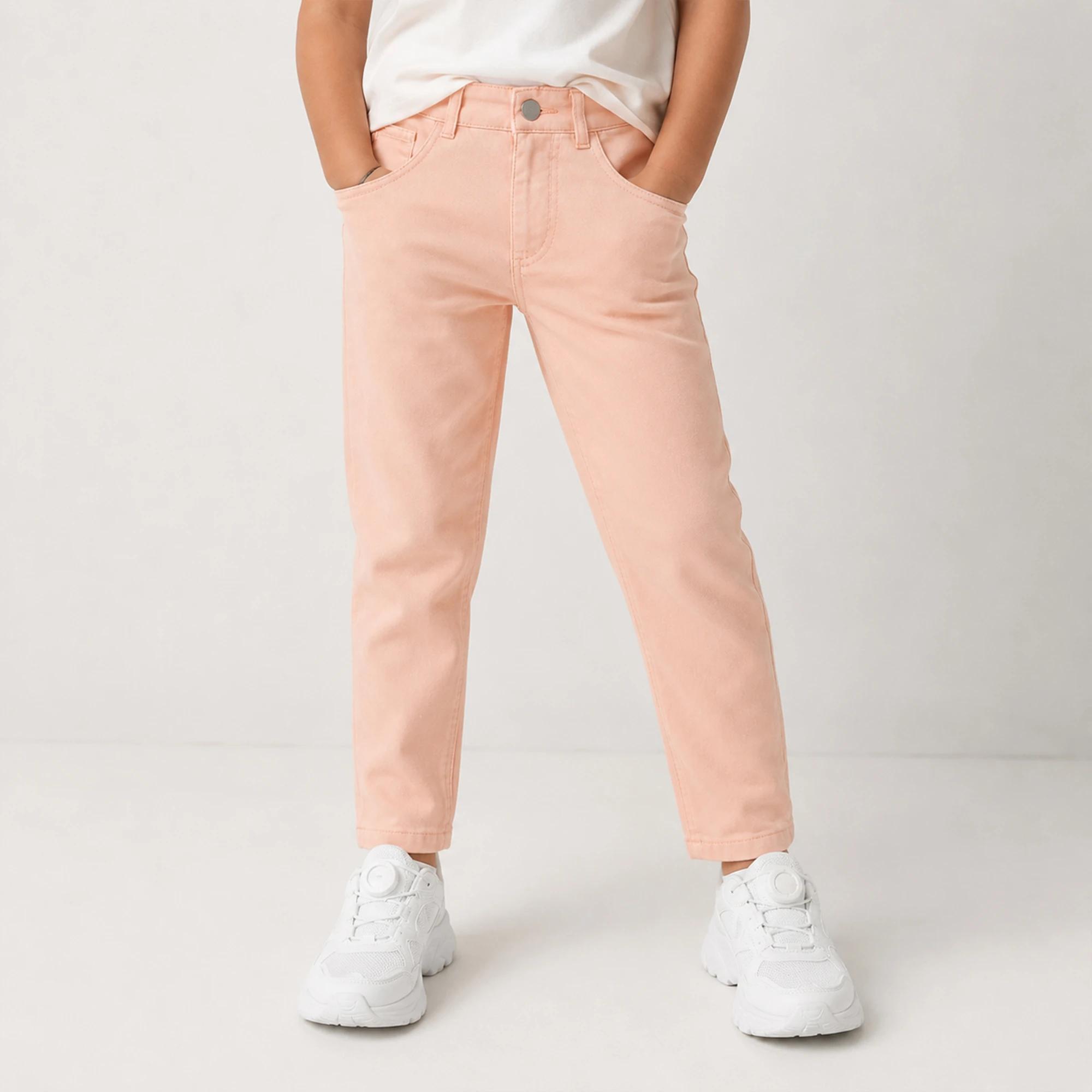 Girls' Casual Cotton Twill Slim-Straight Pants Thumbnail 1