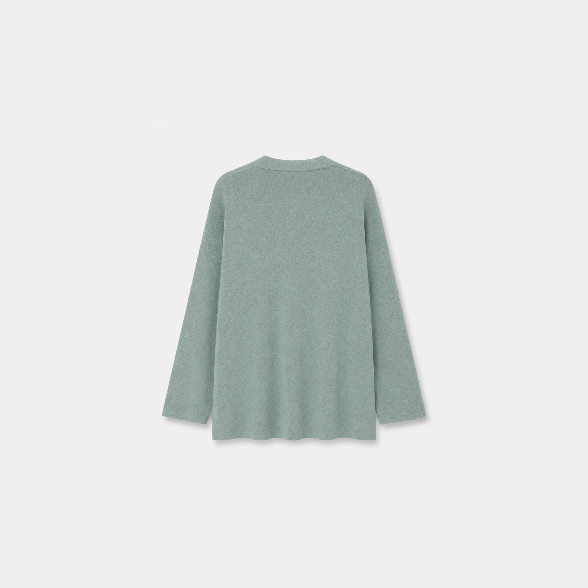 Women's V-Neck Knit Cardigan with Star Detail Buttons media preview 4