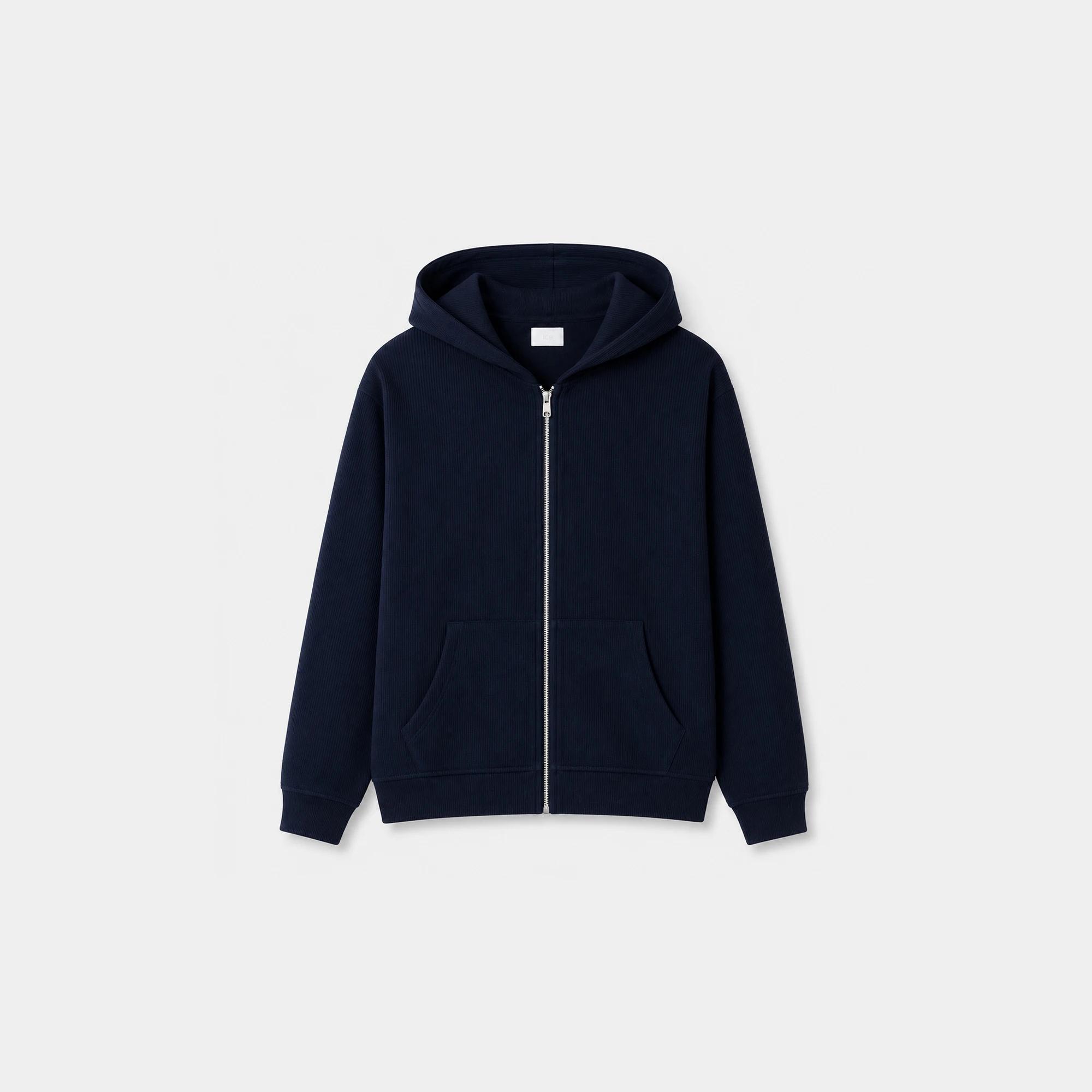 MEN'S TEXTURIZED ZIP-FRONT HOODED JACKET Thumbnail 2