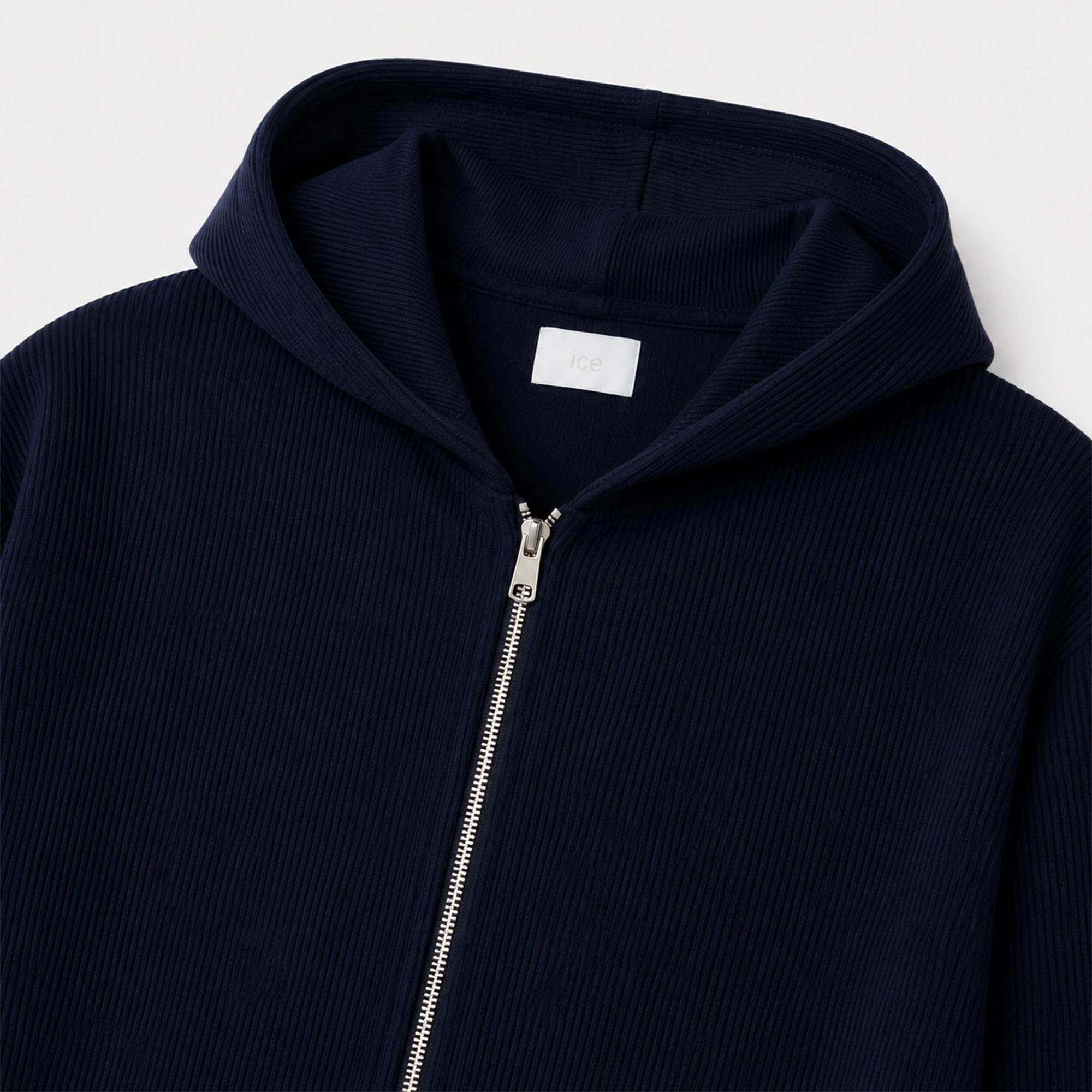 MEN'S TEXTURIZED ZIP-FRONT HOODED JACKET media preview 3