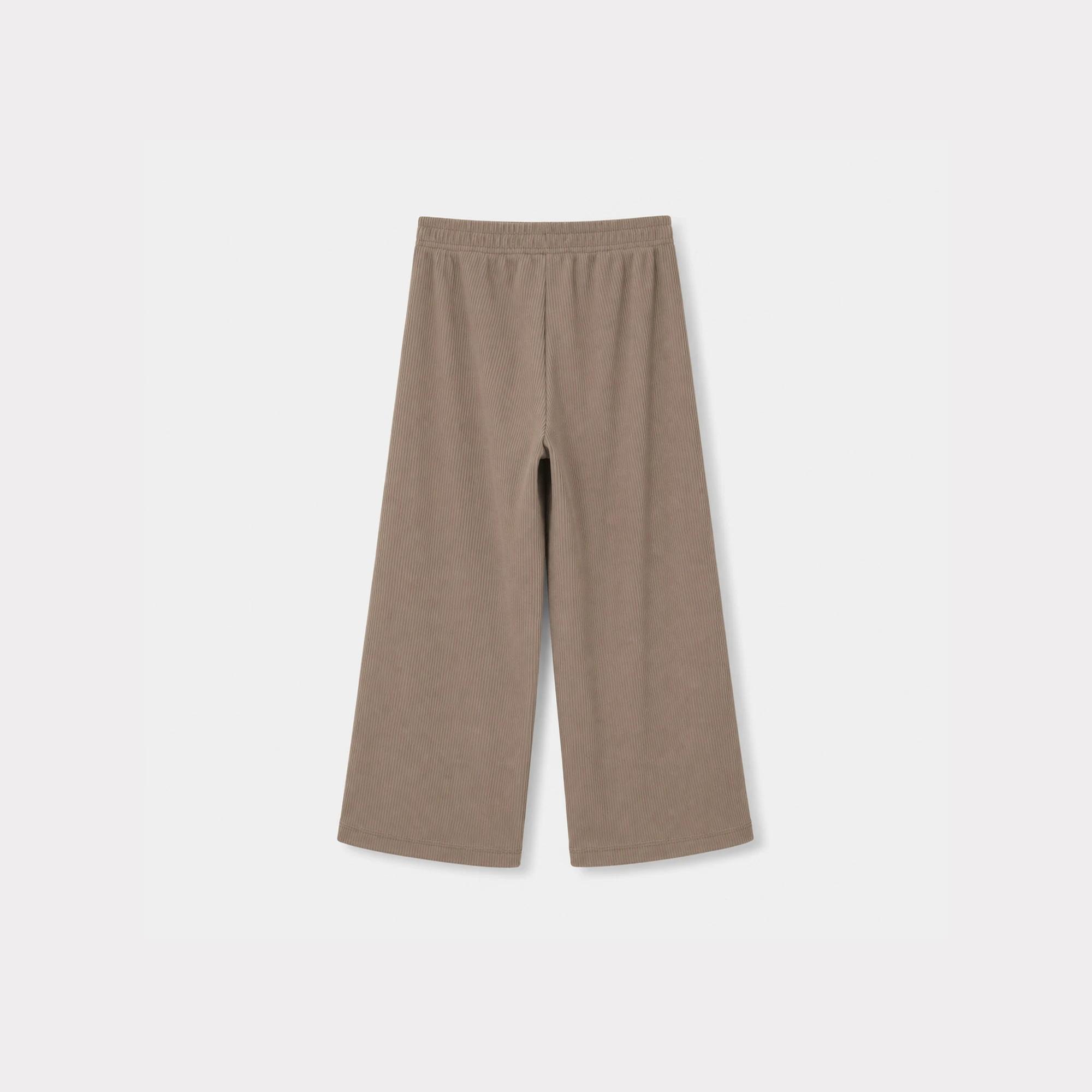 GIRLS'S RIBBED WIDE-LEG PANTS media preview 4