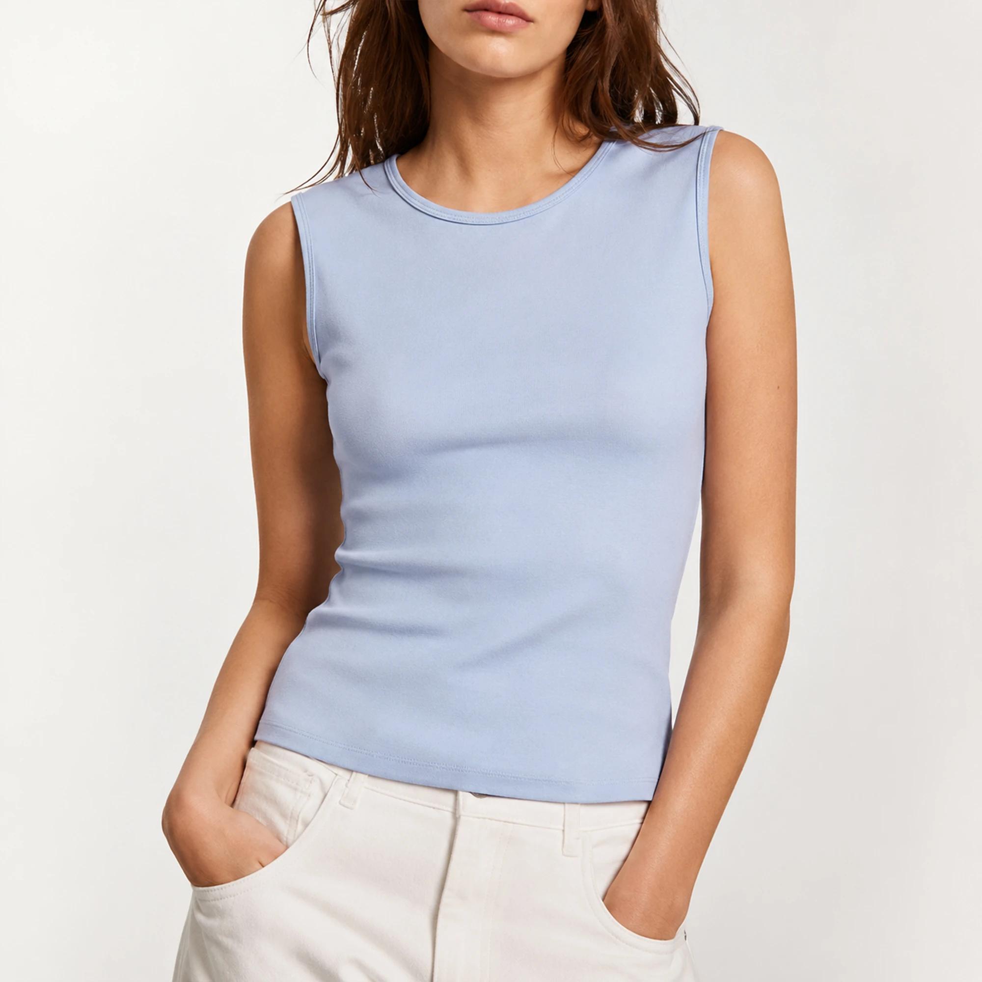 WOMEN'S SLEEVELESS CREW-NECK T-SHIRT alternative product image