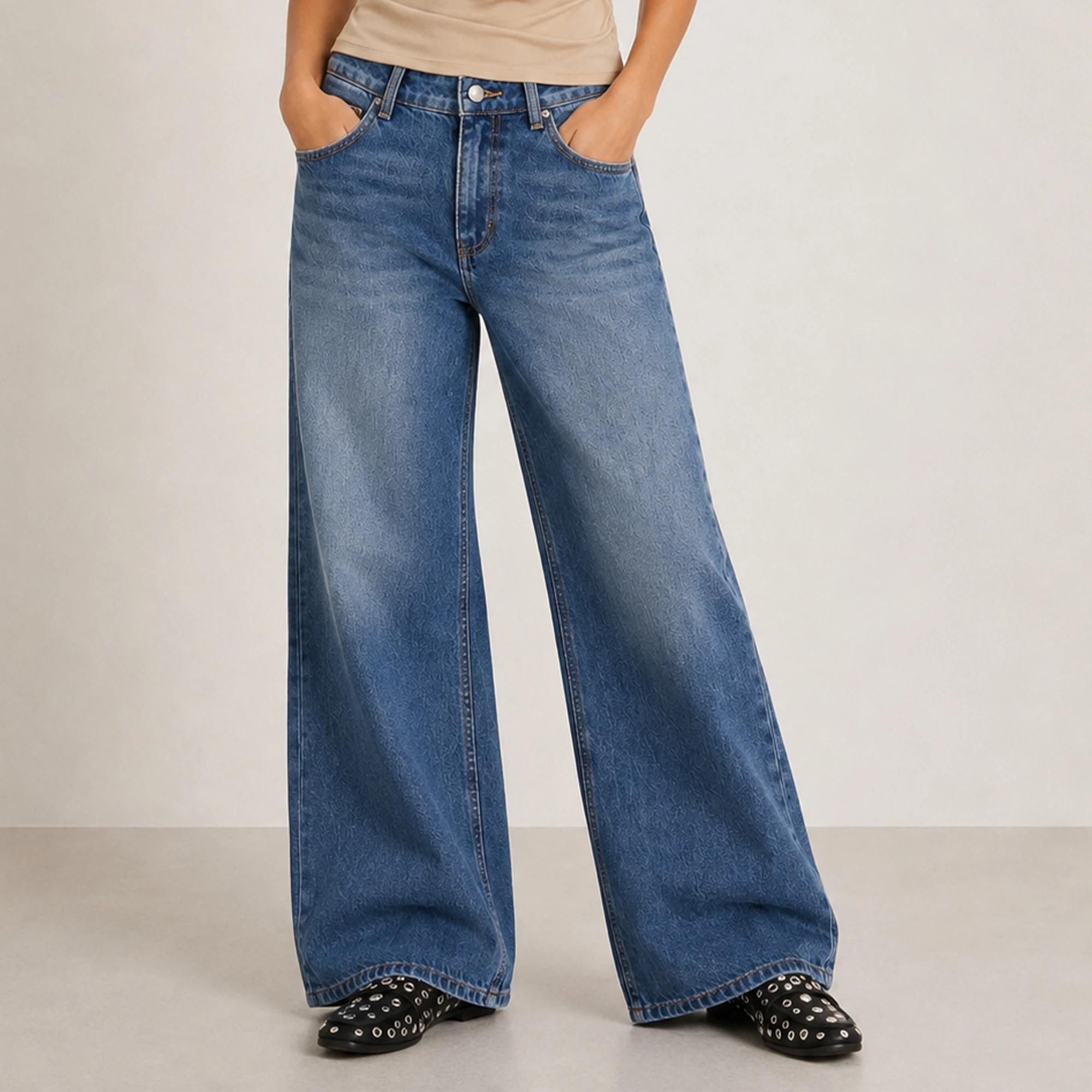 WOMEN'S HIGH-RISE WIDE-LEG JEANS Thumbnail 1