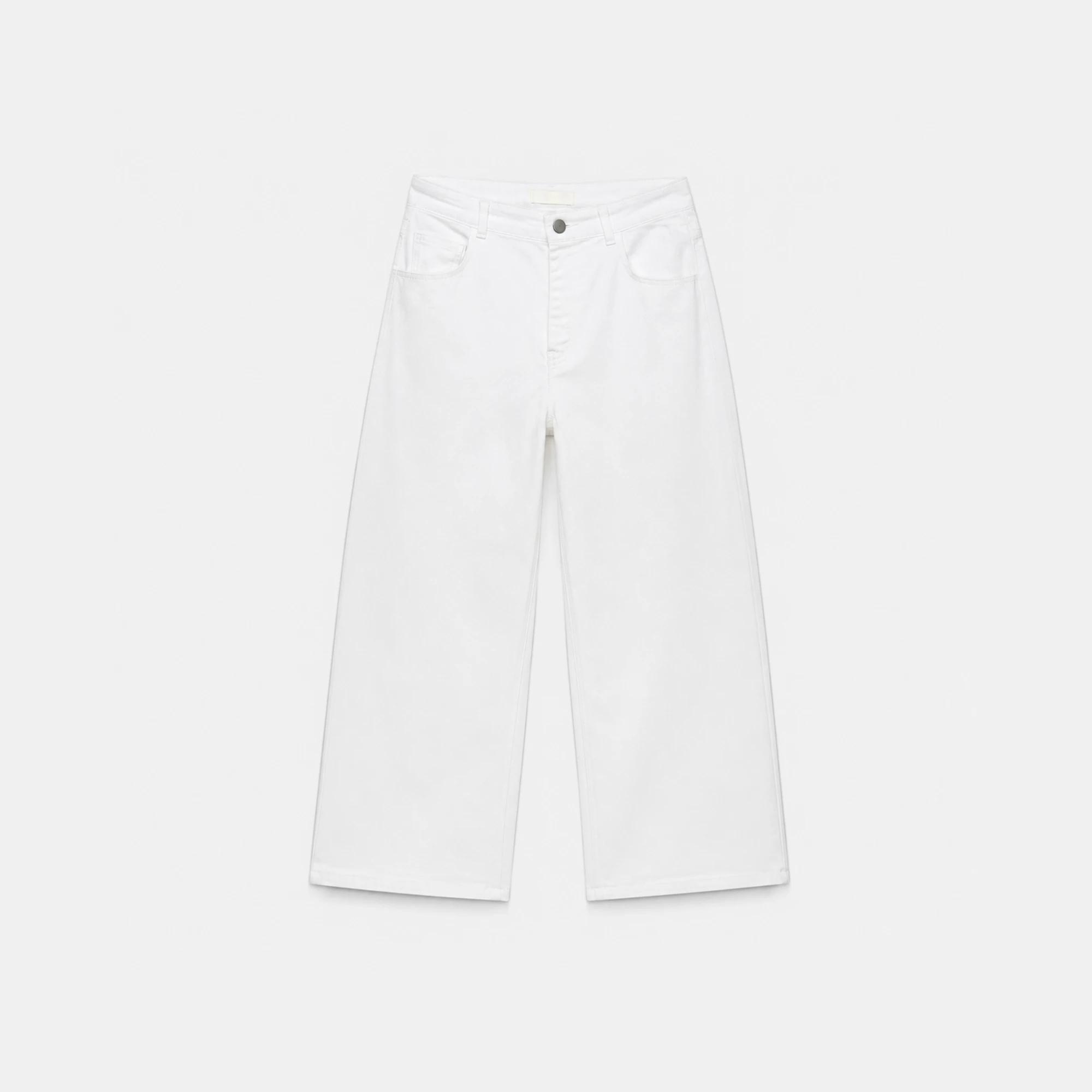 WOMEN'S HIGH-WAISTED WHITE JEANS media preview 2