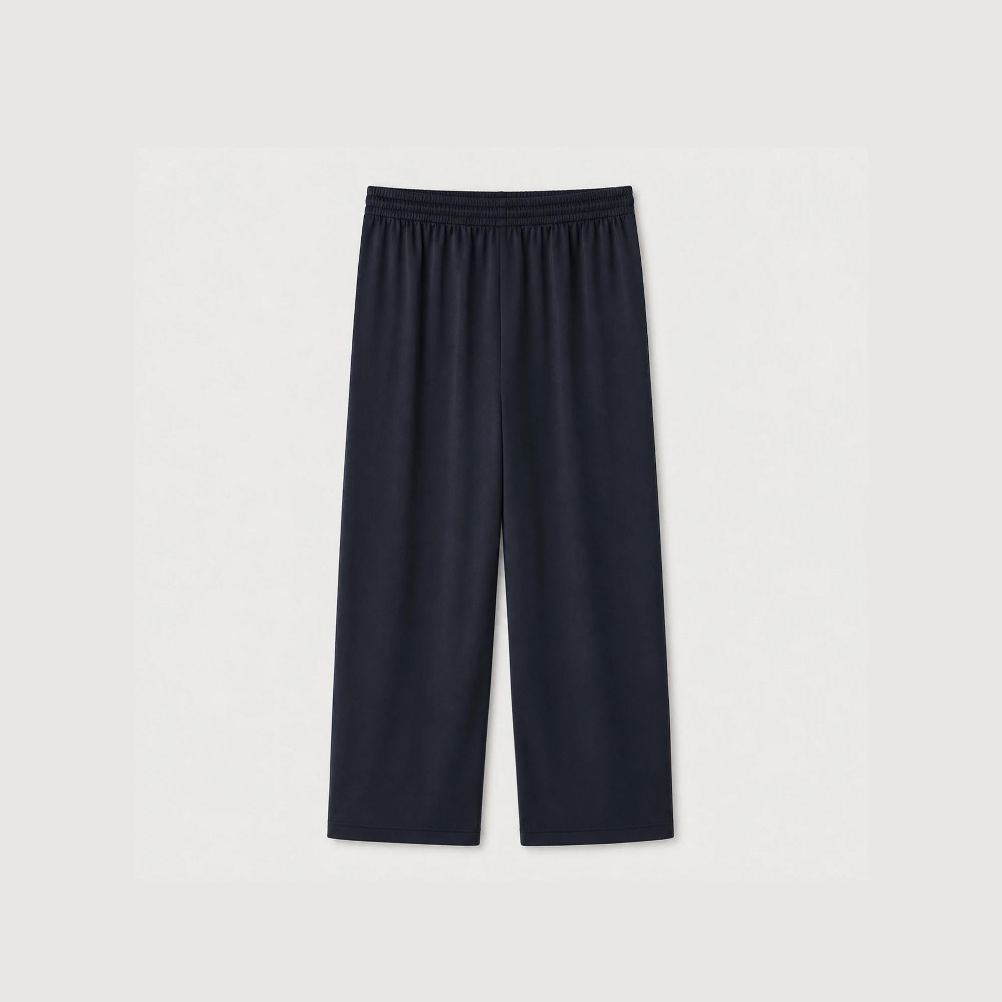 WOMEN'S WIDE-LEG TENCEL TROUSERS WITH A DRAWSTRING WAIST media preview 4