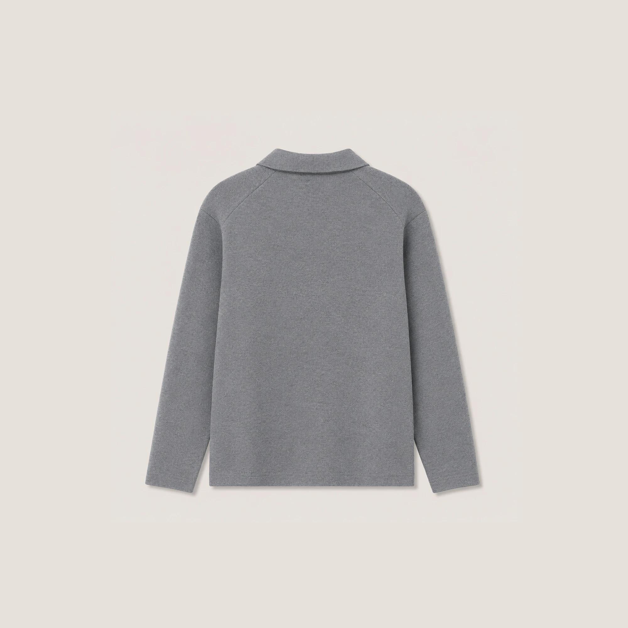 MEN'S KNITTED CARDIGAN WITH A SHIRT COLLAR media preview 4