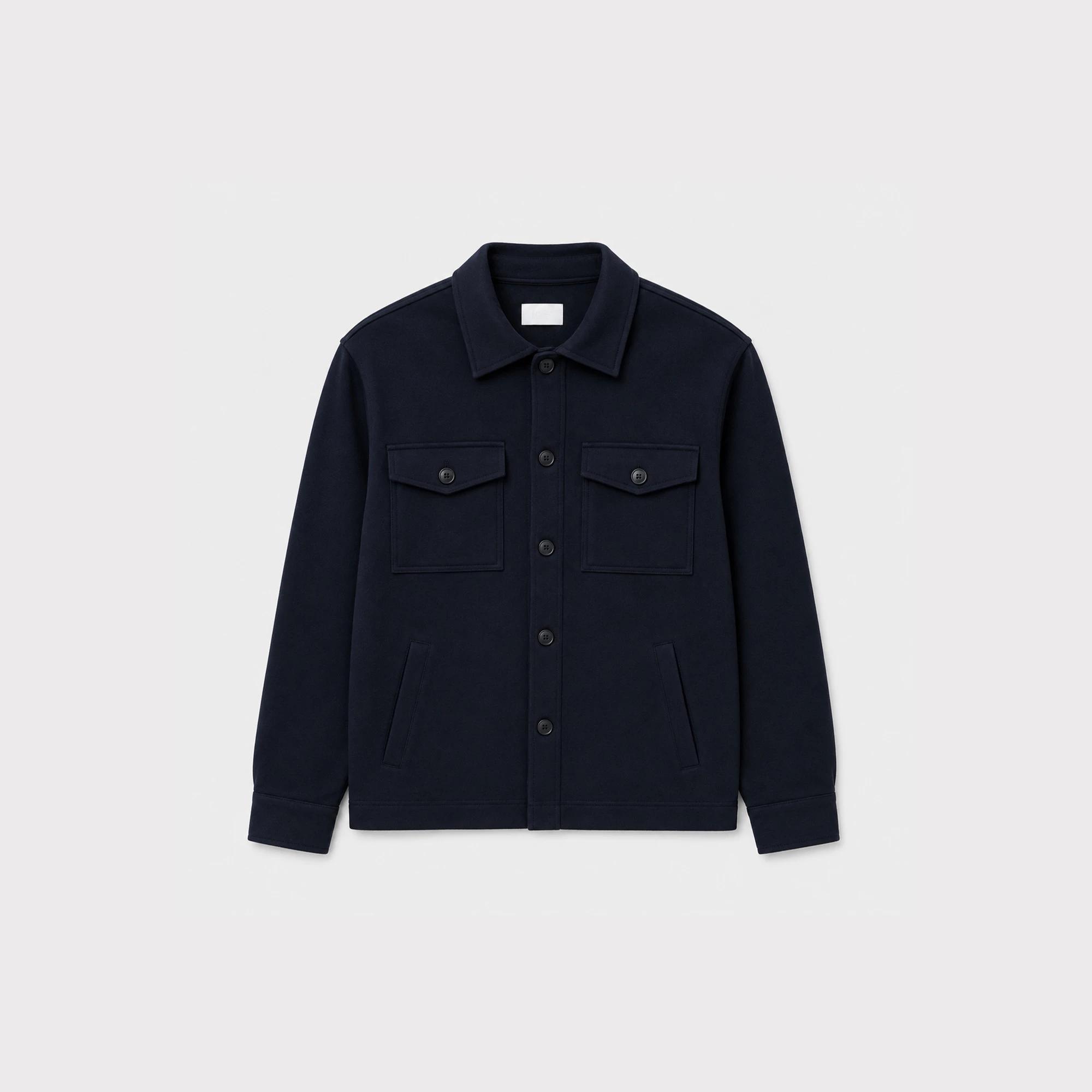 MEN'S DUAL-POCKET BUTTON-FRINT SHIRT JACKET Thumbnail 2