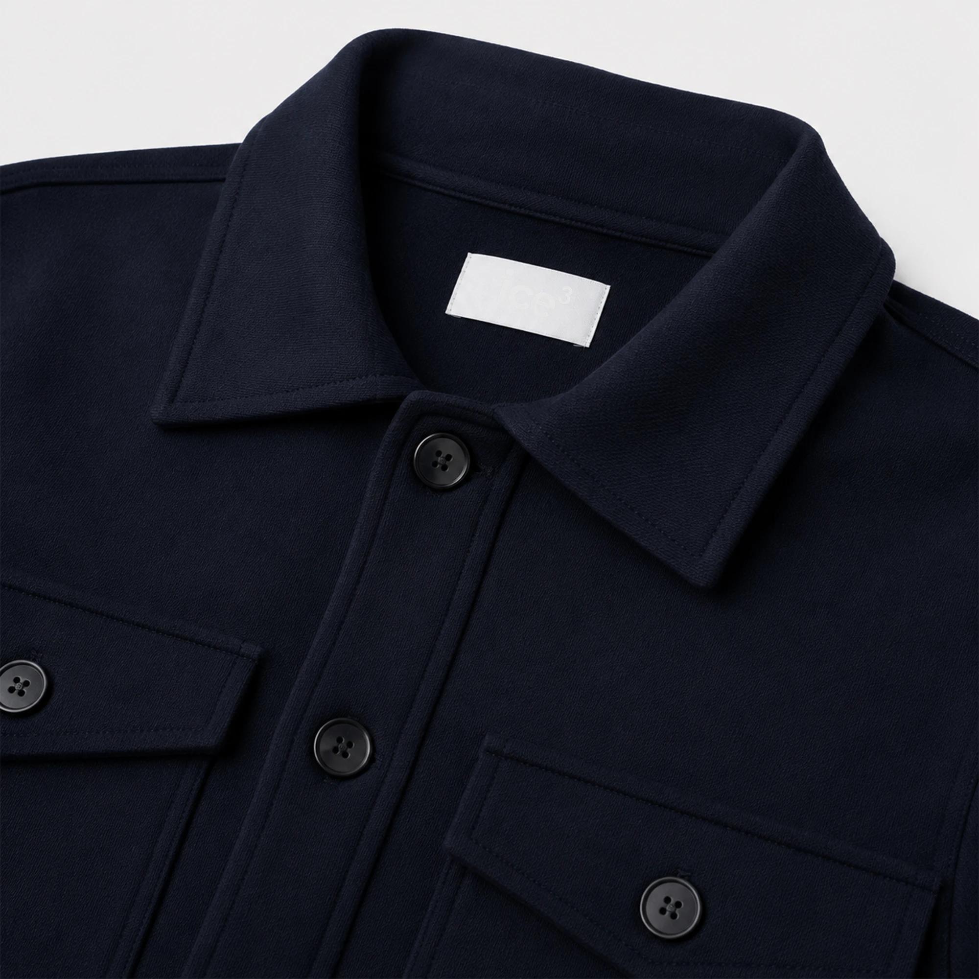MEN'S DUAL-POCKET BUTTON-FRINT SHIRT JACKET Thumbnail 3