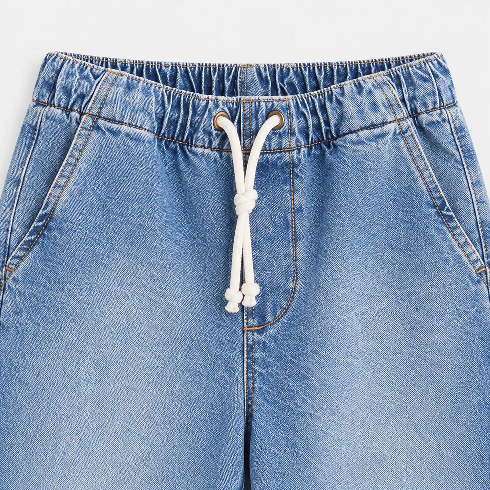 LIGHT-COLORED BOYS' JEANS WITH AN ELASTIC WAIST Thumbnail 3