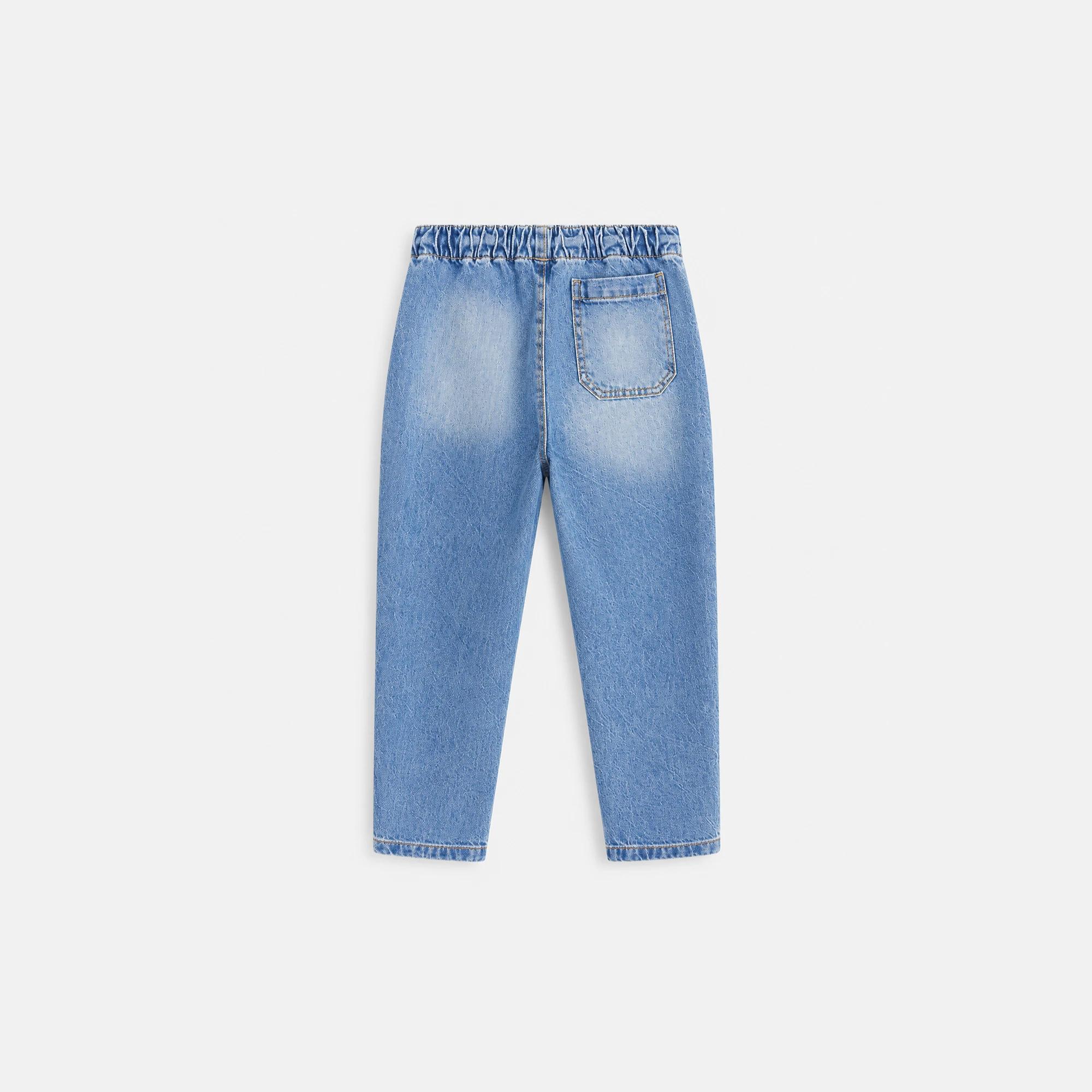 LIGHT-COLORED BOYS' JEANS WITH AN ELASTIC WAIST Thumbnail 4