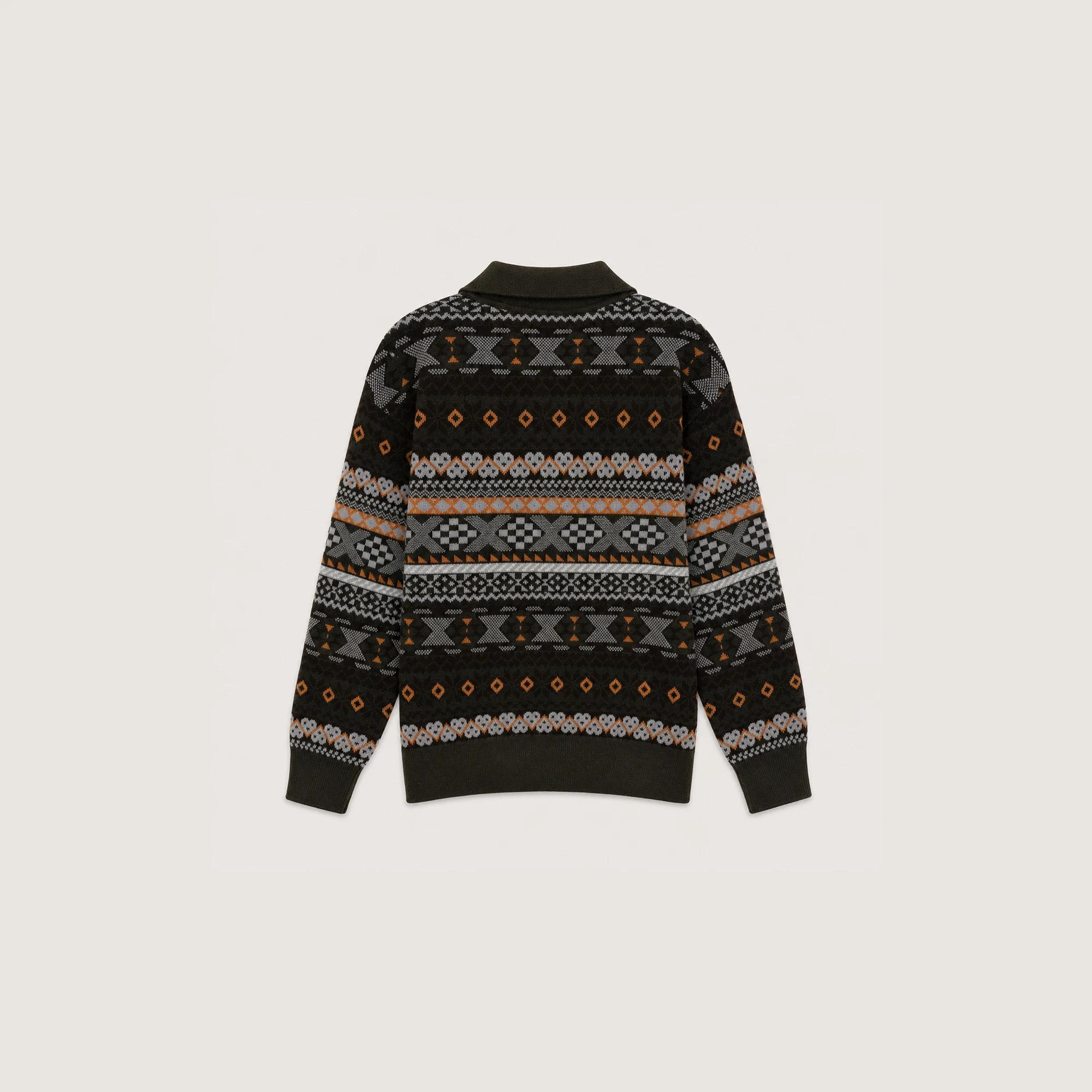 BOYS' FAIR ISLE POLO-COLLAR KNIT SWEATER media preview 3