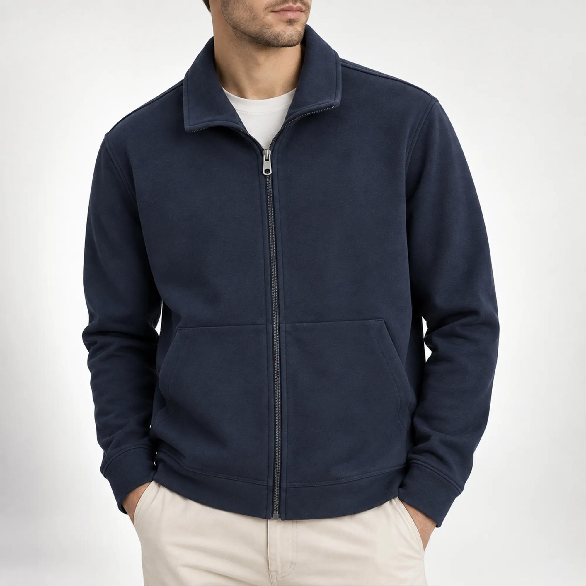 MEN'S JACKET WITH A COLLAR AND FULL-LENGTH ZIPPER alternative product image