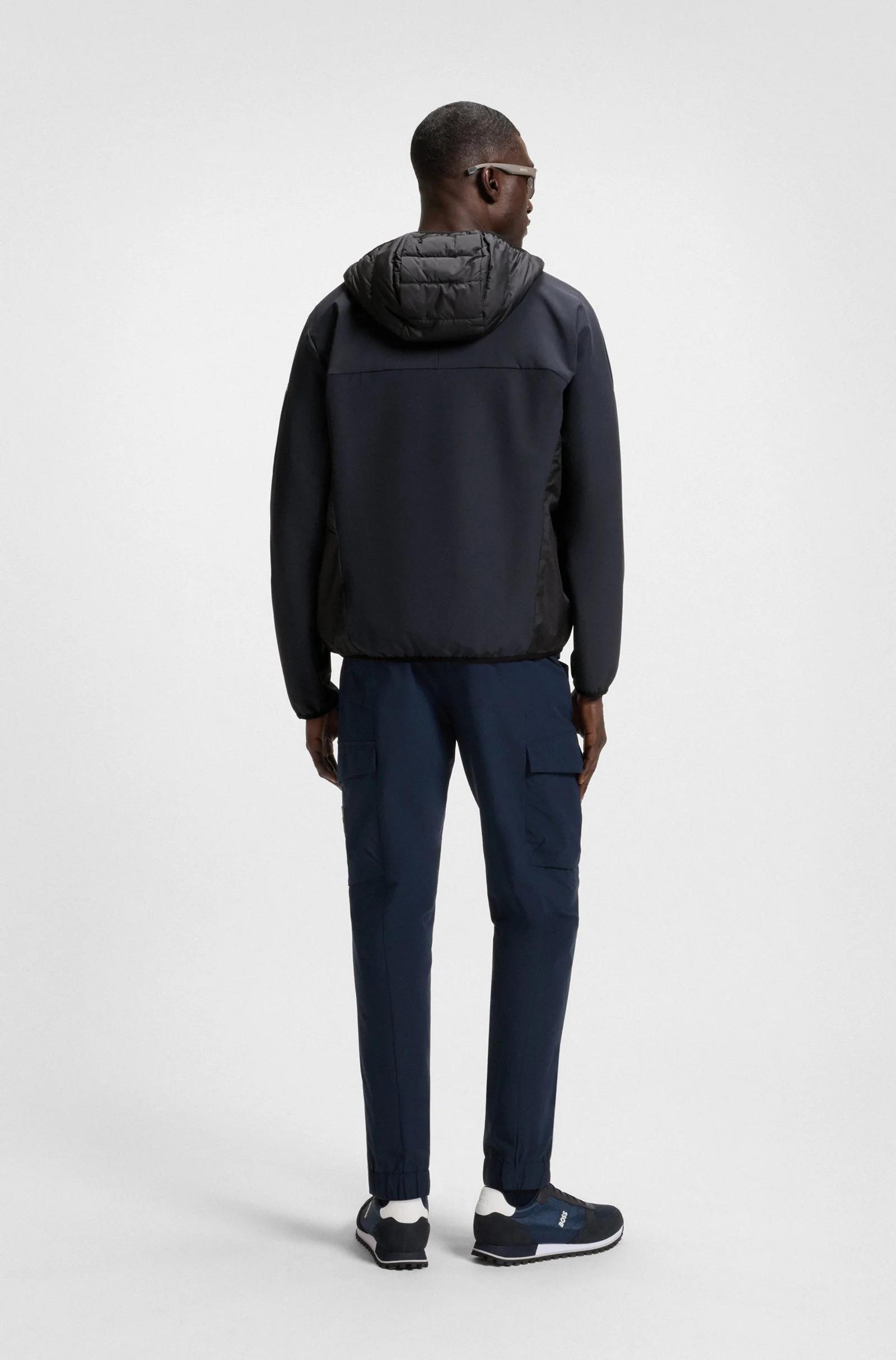 BOSS WATER-REPELLENNT JACKET WITH ZIPPED SLEEVE POCKET-DARK NAVY Thumbnail 4